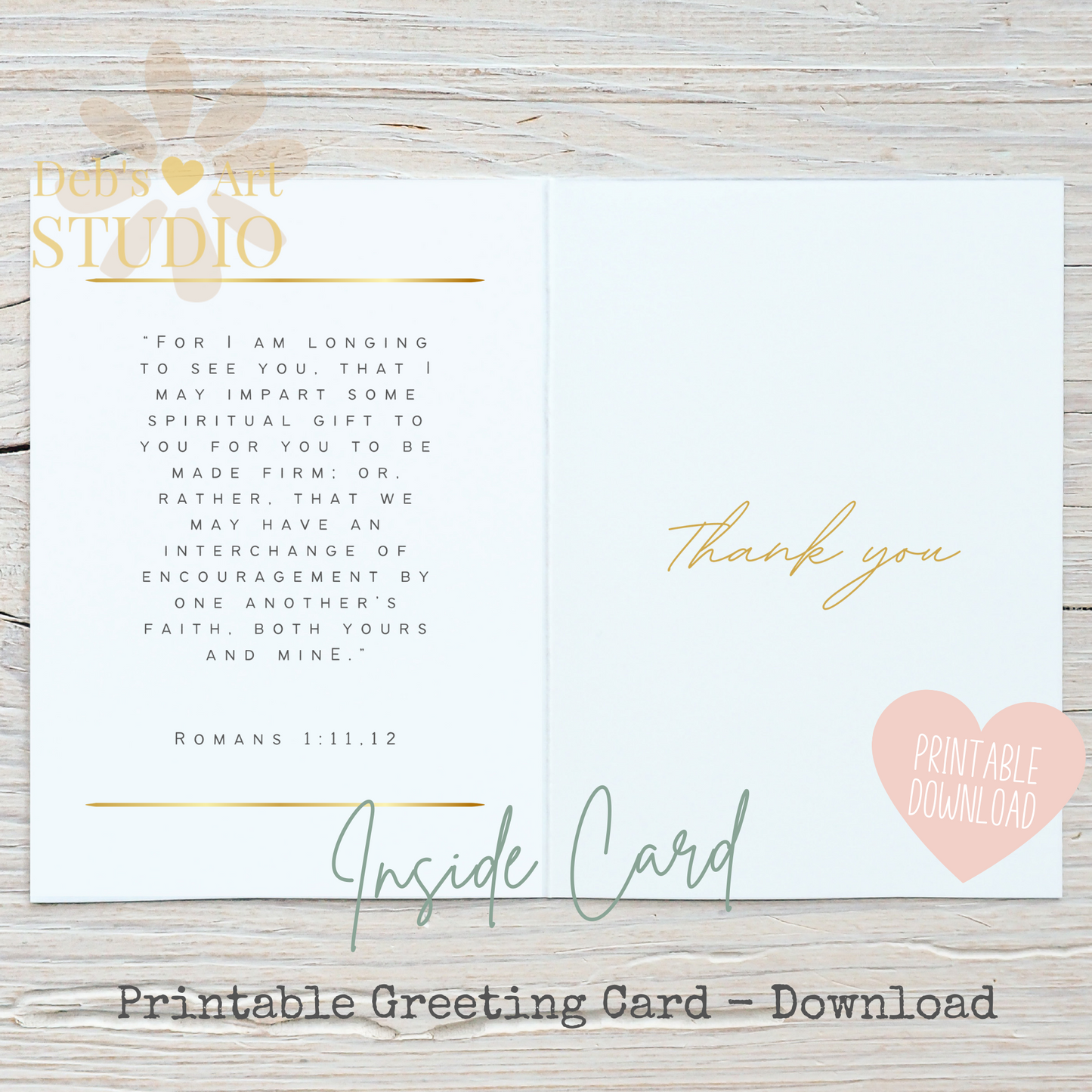 Thank you, Encouragement | Romans 1:12 | Eucalyptus | Printable Card