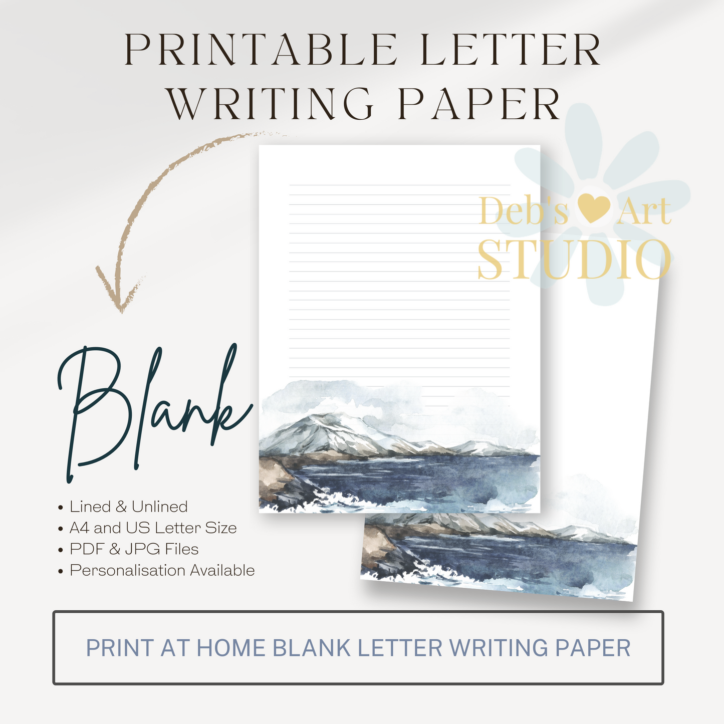 Letter Writing Paper | JW Printable | Letterheads | Lighthouse Oceans