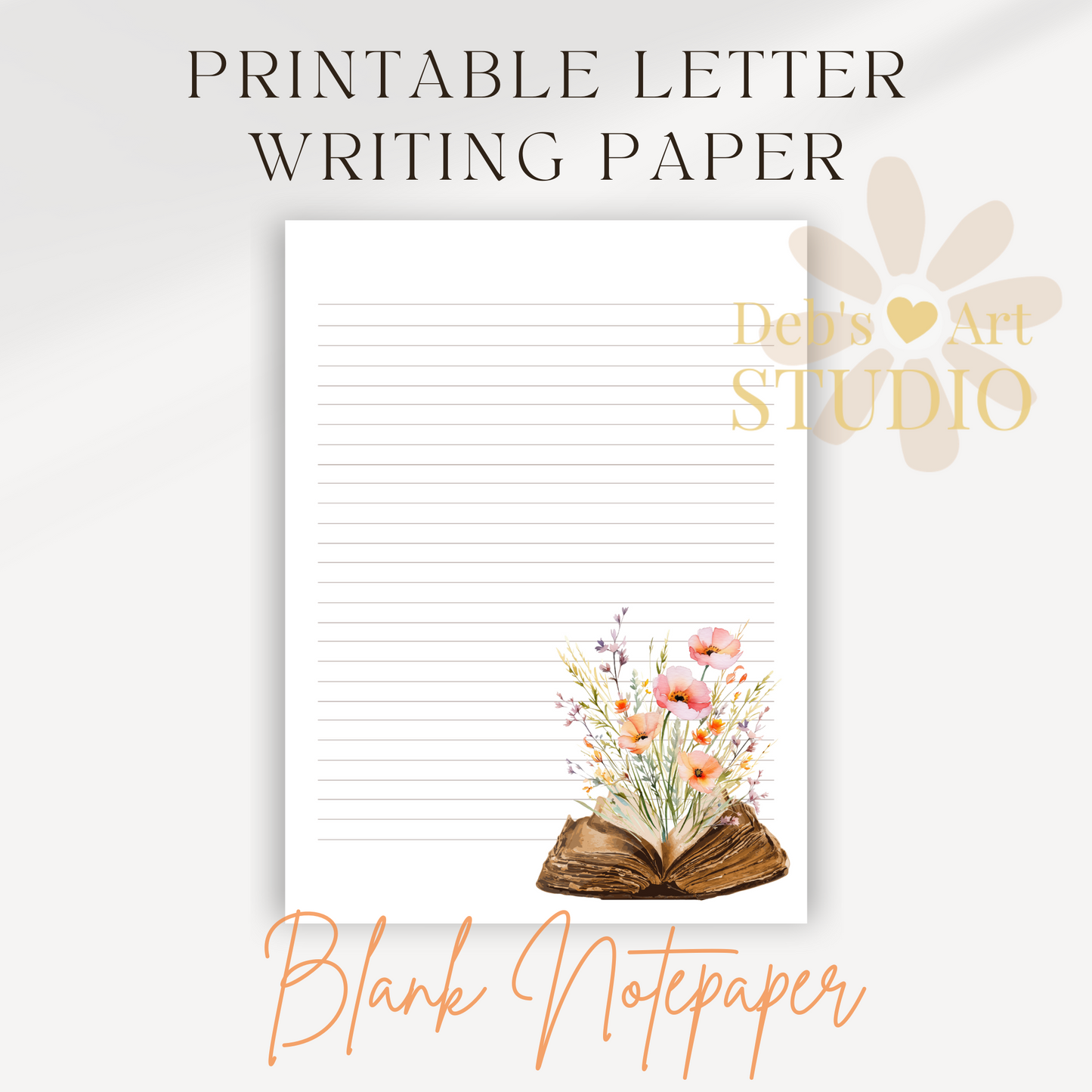 Letter Writing Paper | JW Printable | Bible & Peach Flowers