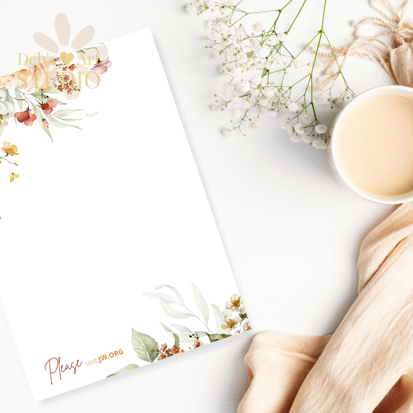 Visit jw.org, JW Letter Writing Paper | Printable Letterhead | Bright Botanicals