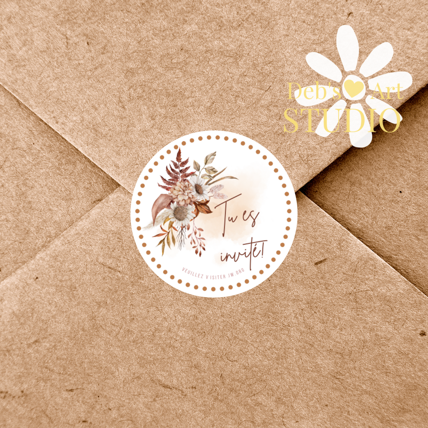 Visit jw.org, French, Envelope Stickers, Memorial Invite, Autumn Boho