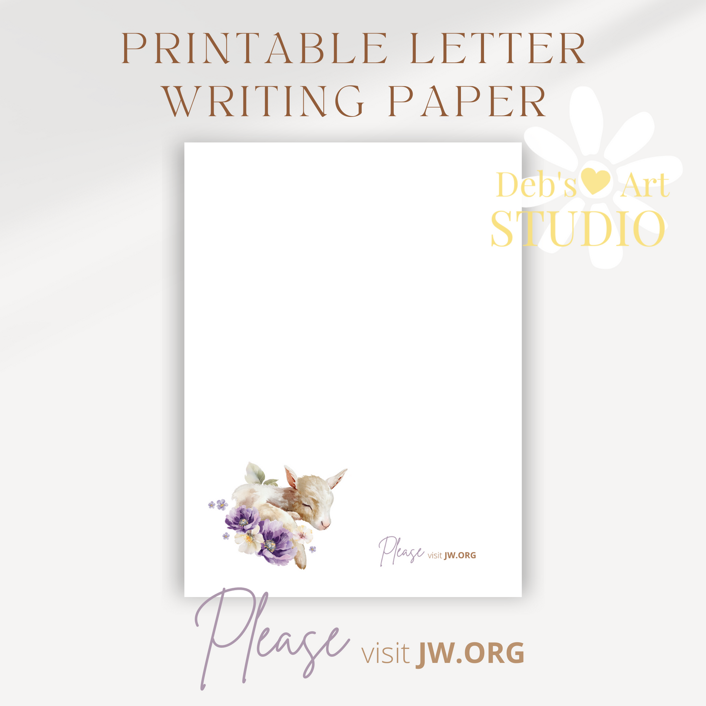 Visit jw.org, JW Letter Writing Paper | JW Printable | Furry Friends