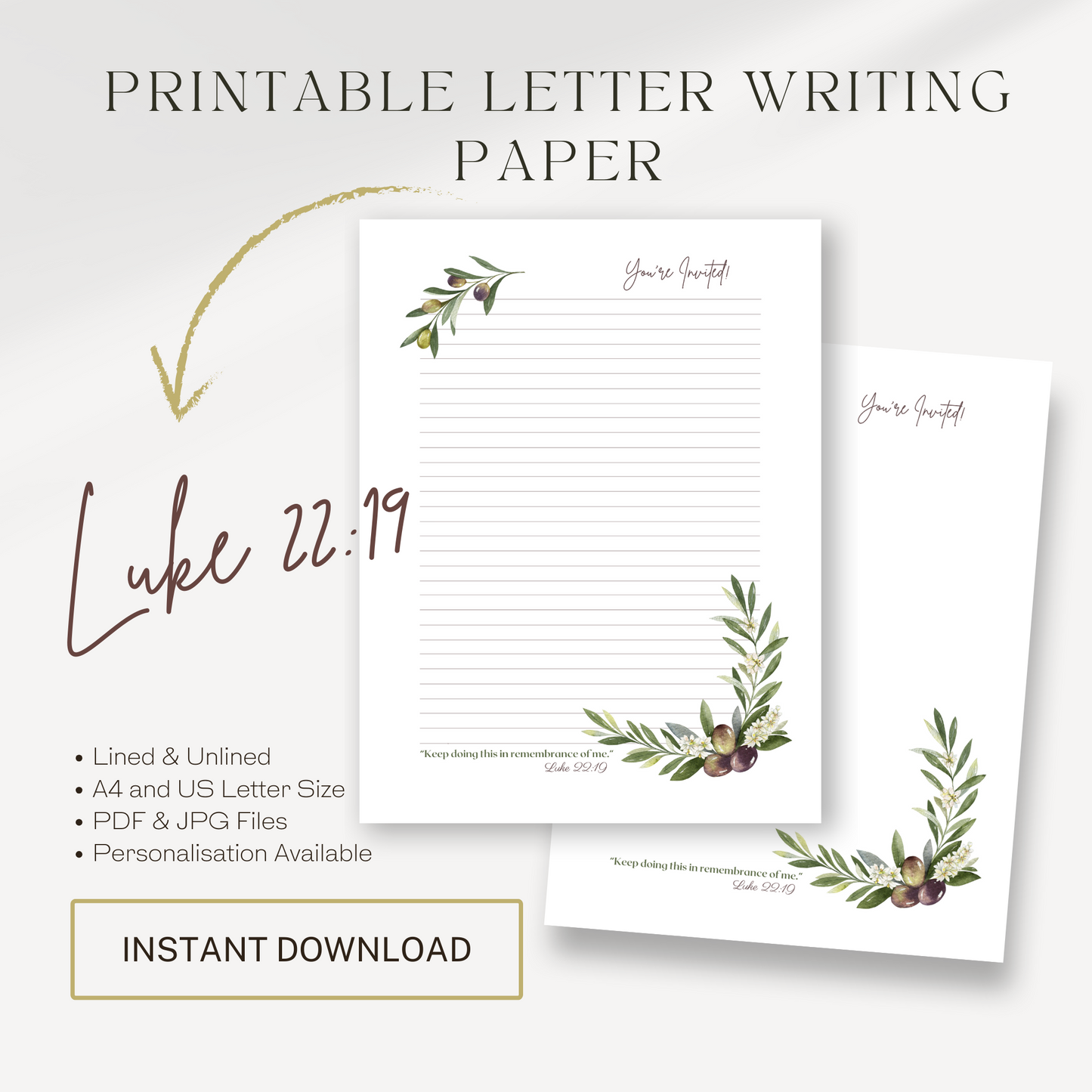 Memorial | Luke 22:19 | John 3:16 | JW Letter Writing | Olive Branch