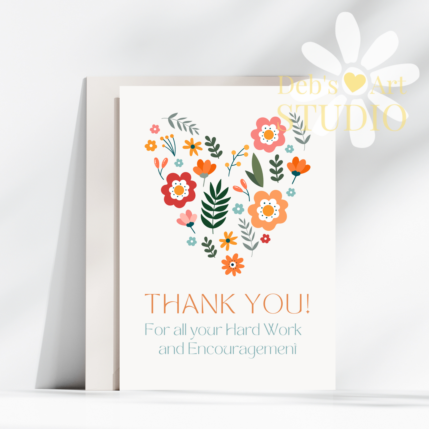 Thank you, Card | 1 Thessalonians 5:11 | Bright Flowers | Printable