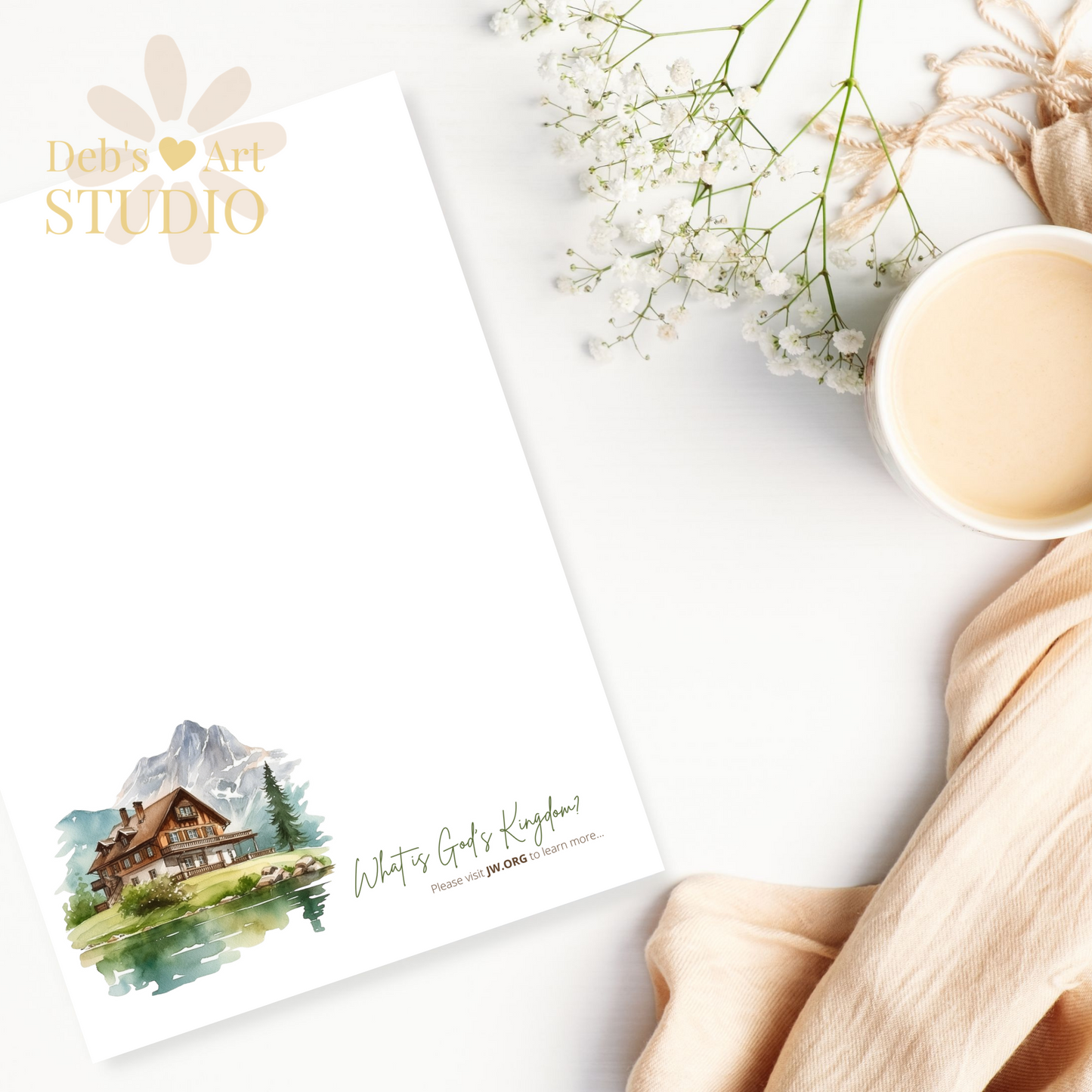 God's Kingdom Letter Writing Paper | JW Letterhead | Mountain landscapes