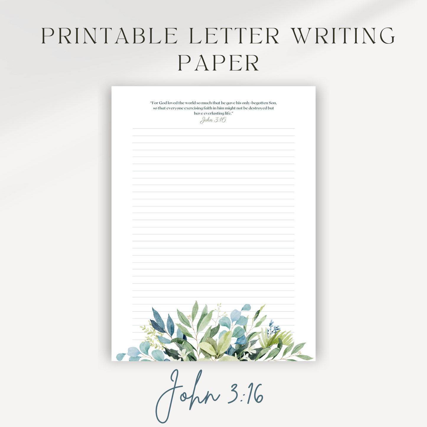 John 3:16 | God loved the world, JW Letter Writing | Eucalyptus Leaves