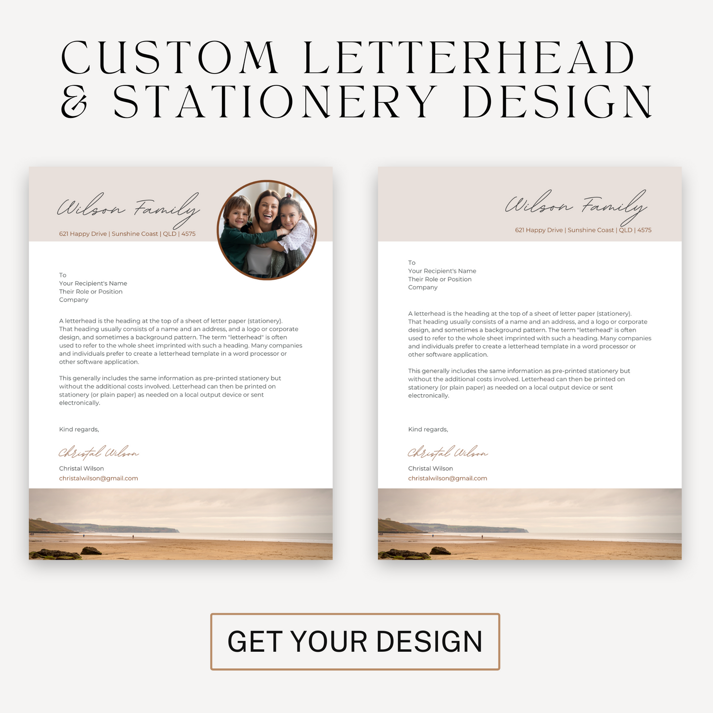 Custom Letterhead Design | Business Letterhead | Custom Stationery