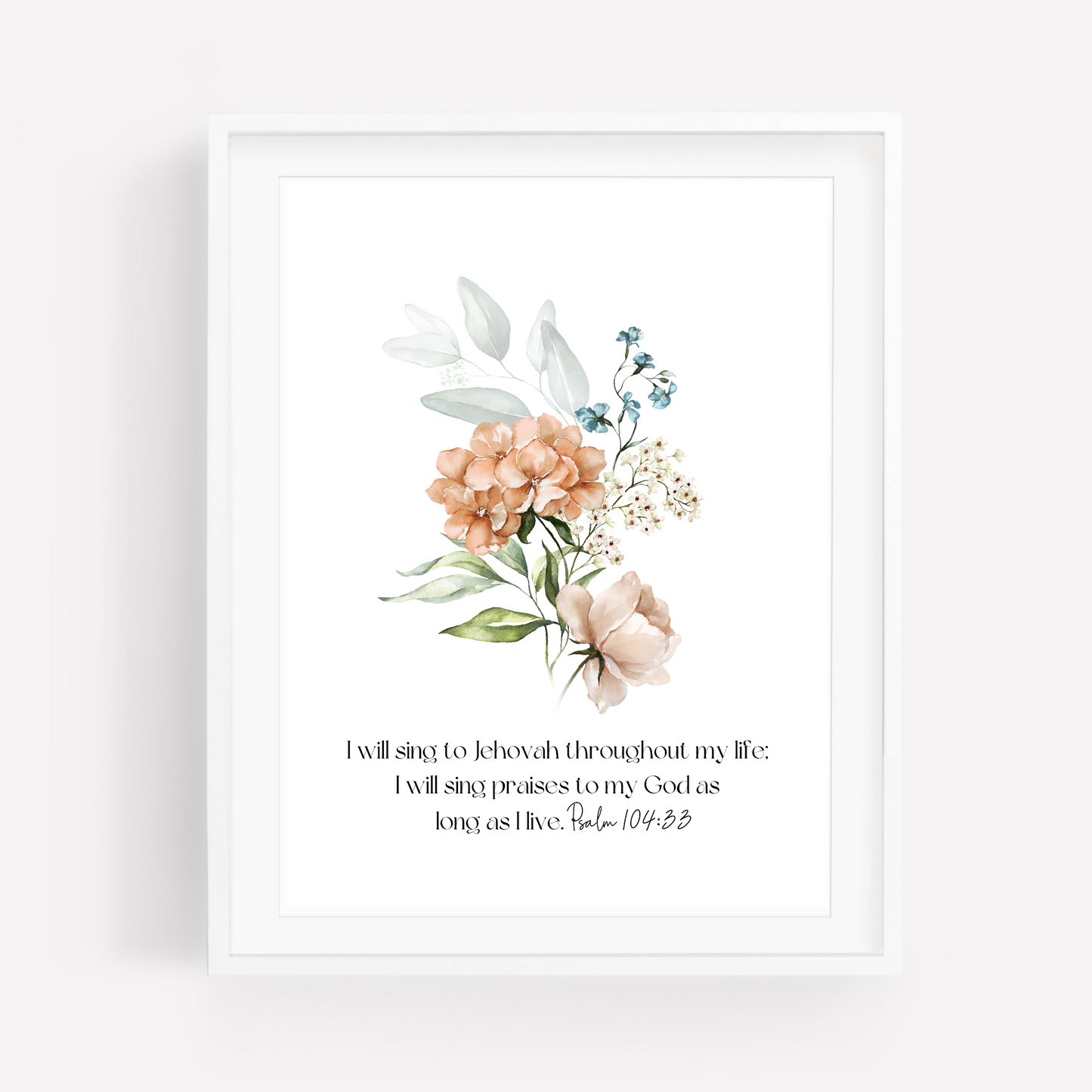 Custom Bible Verse Wall Art | Botanical Wall Art | Set of 3 Prints