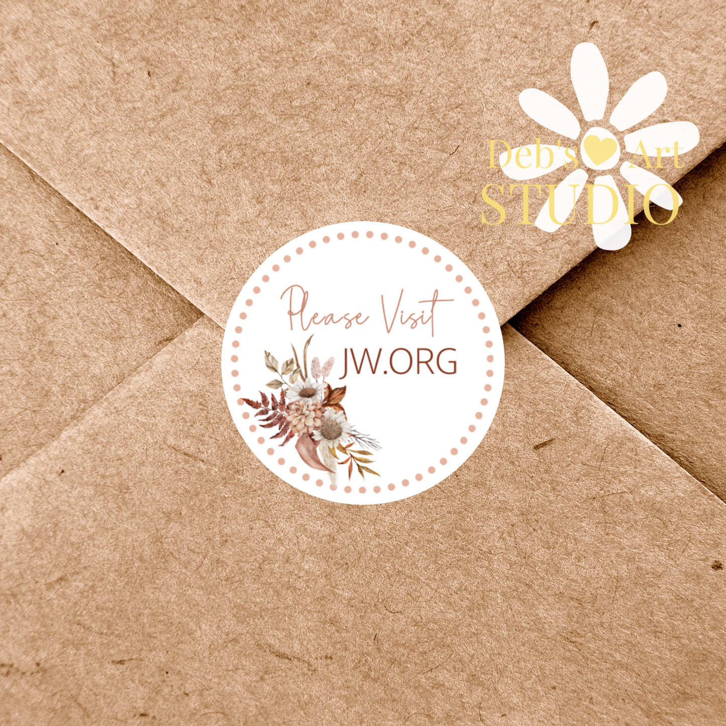 Visit jw.org, JW Envelope Stickers, Memorial Invite, Autumn Boho