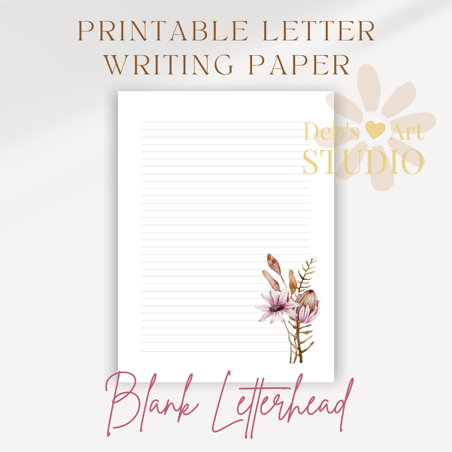 Revelation 21:3,4, JW Letter Writing Paper | Botanical Print