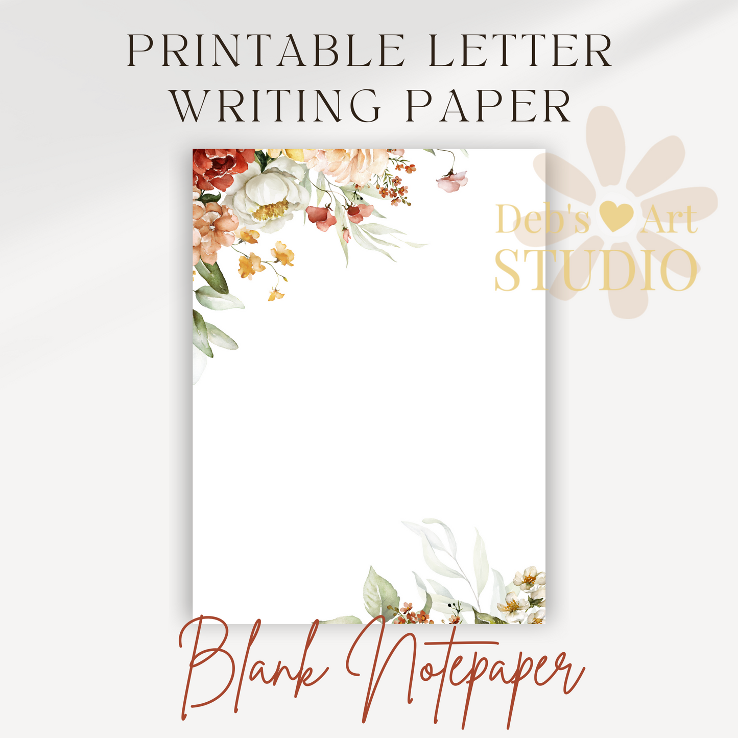 Letter Writing Paper | JW Printable | Letterheads | Bright Botanicals