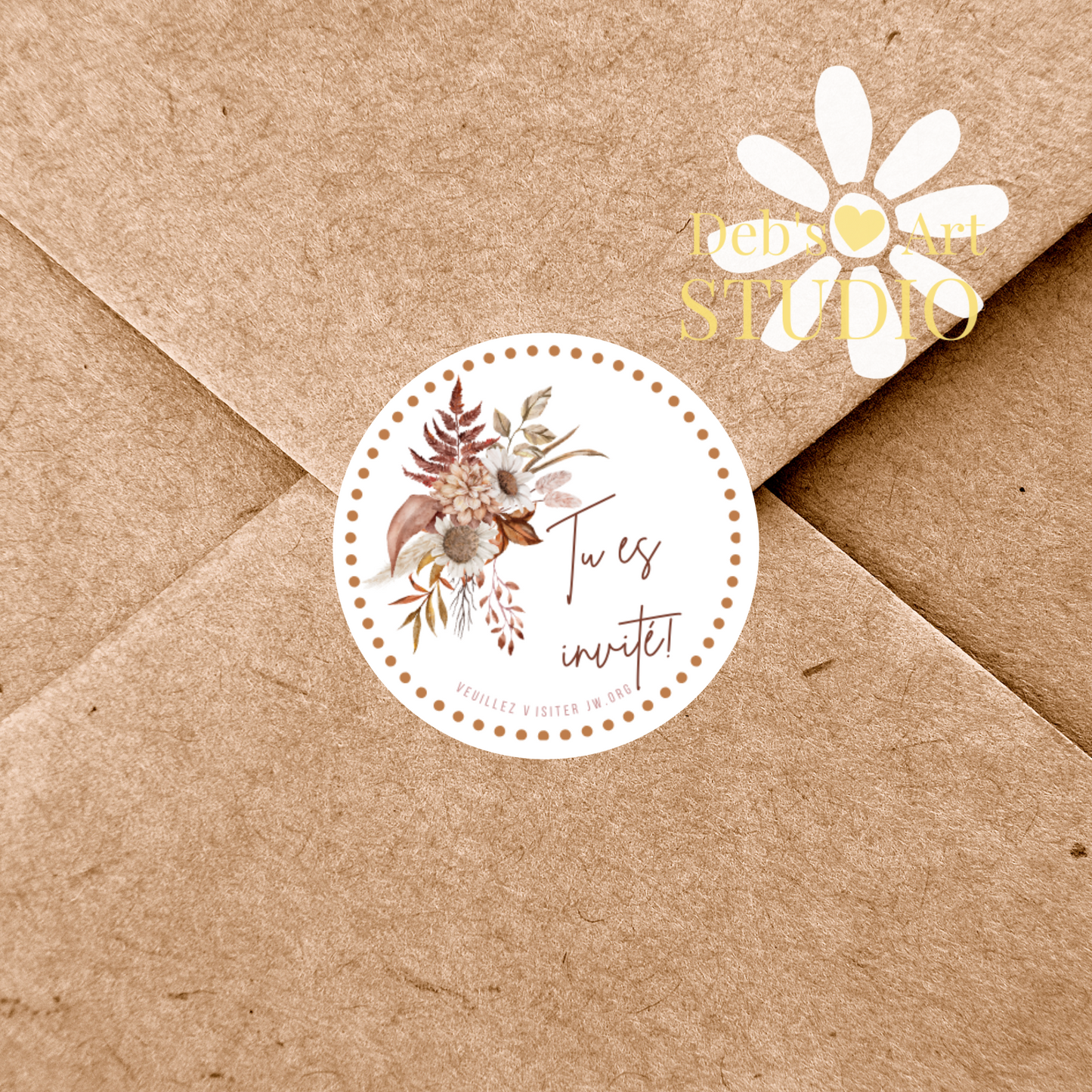 Visit jw.org, French, Envelope Stickers, Memorial Invite, Autumn Boho