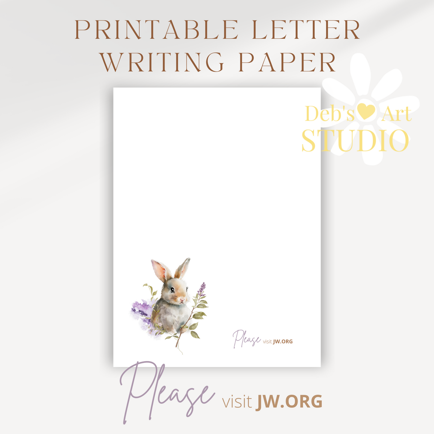 Visit jw.org, JW Letter Writing Paper | JW Printable | Furry Friends