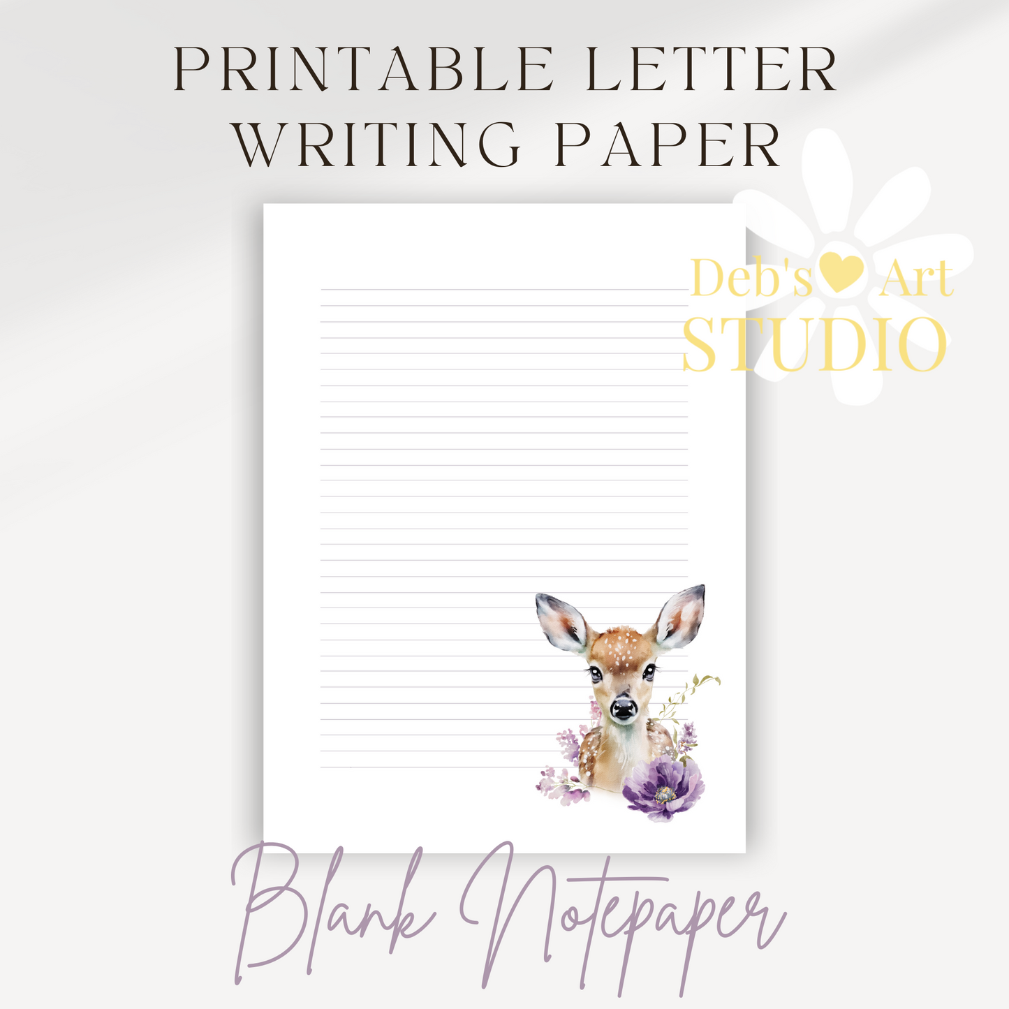 JW Letter Writing Paper | JW Printable | Notepaper | Baby Animals