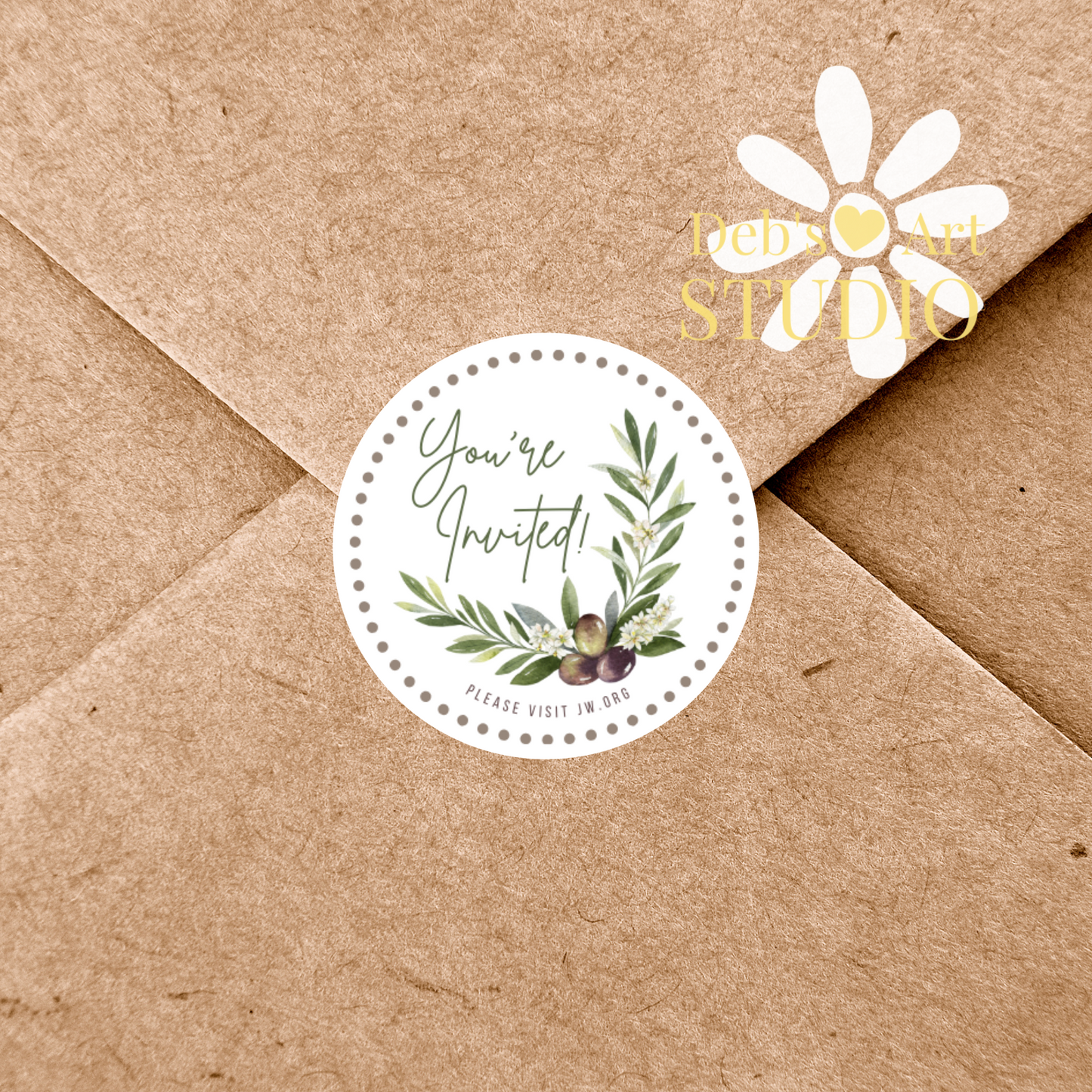 Memorial Invitation | Envelope Stickers | Memorial Campaign | Olives