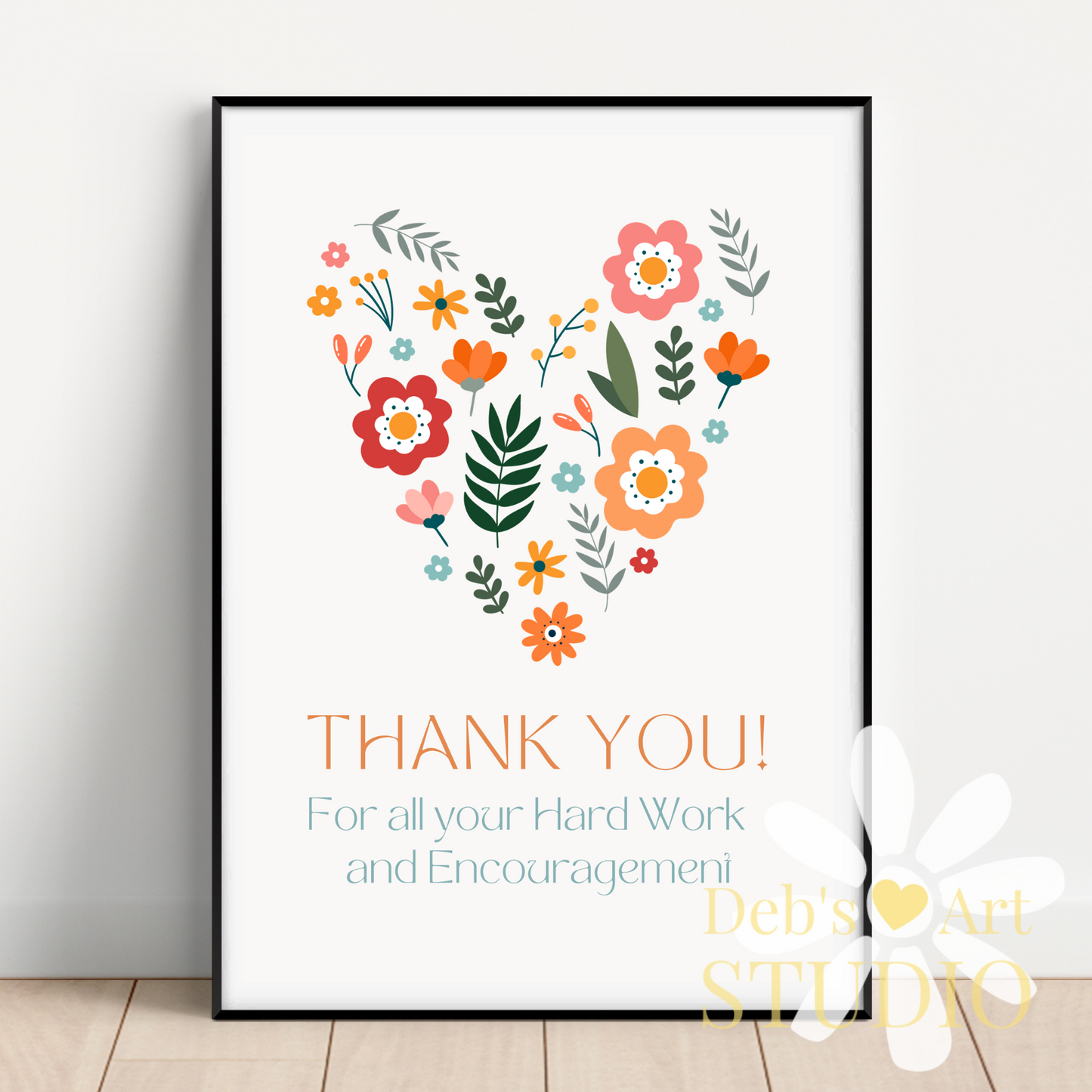 Thank you, Card | 1 Thessalonians 5:11 | Bright Flowers | Printable