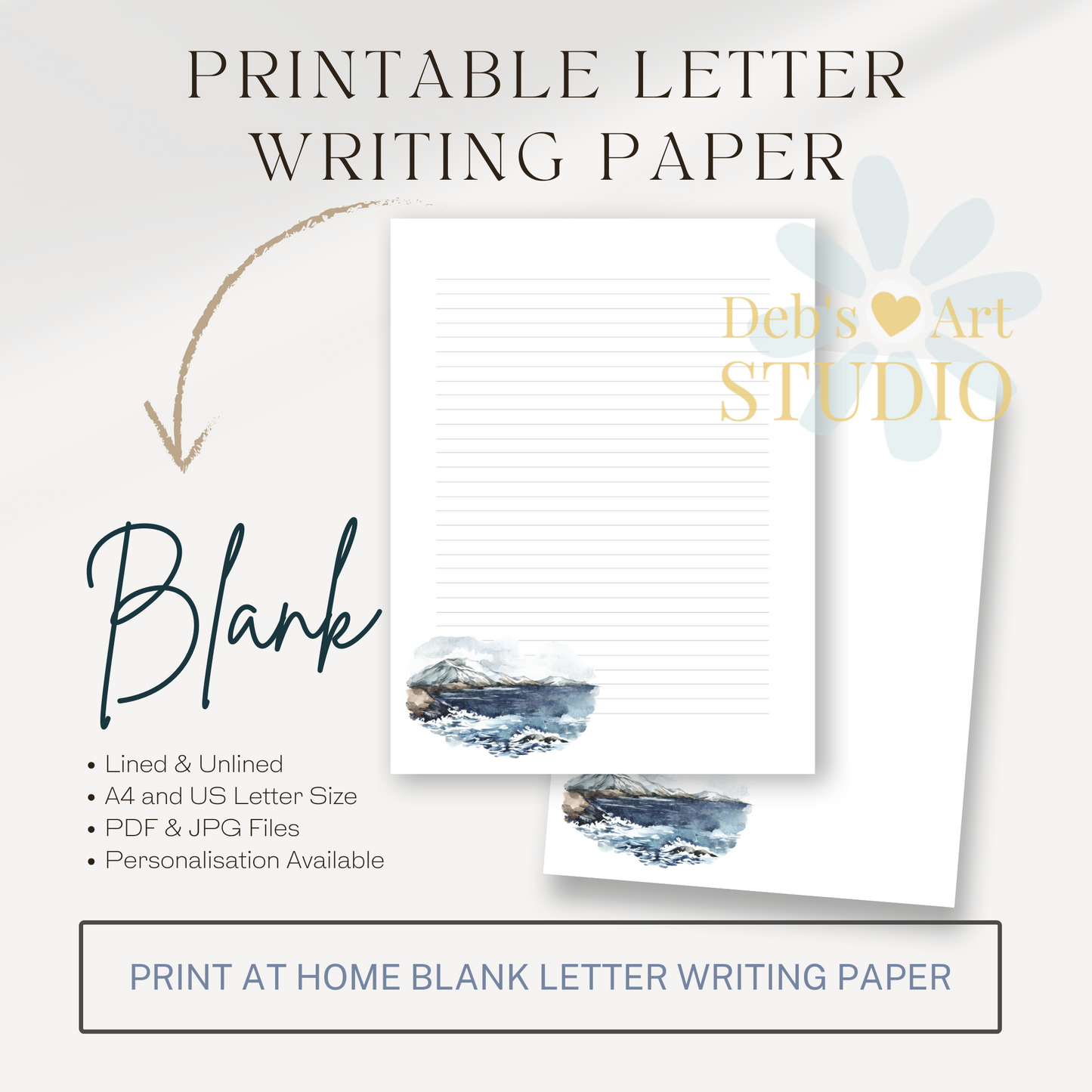 Letter Writing Paper | JW Printable | Letterheads | Lighthouse Oceans