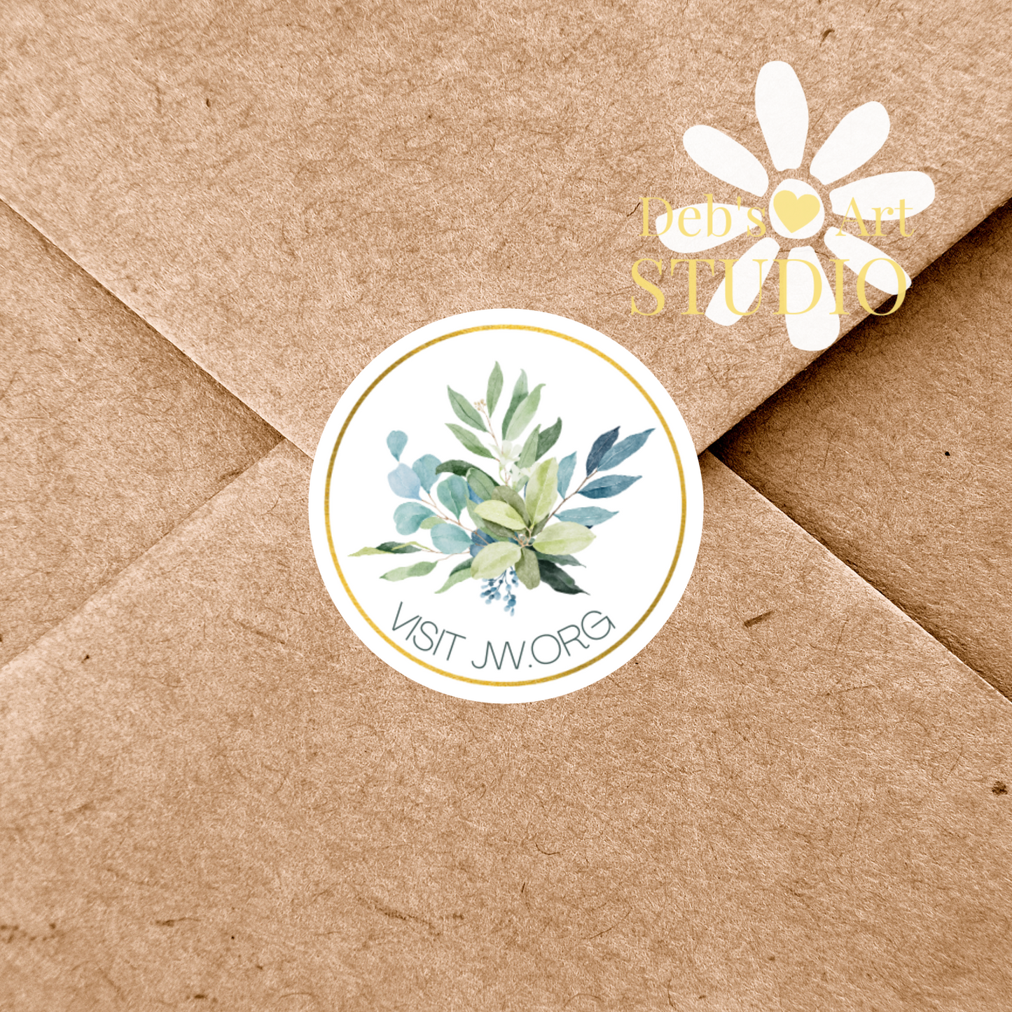 Memorial | Envelope Stickers | JW Letter Writing | Eucalyptus Leaves