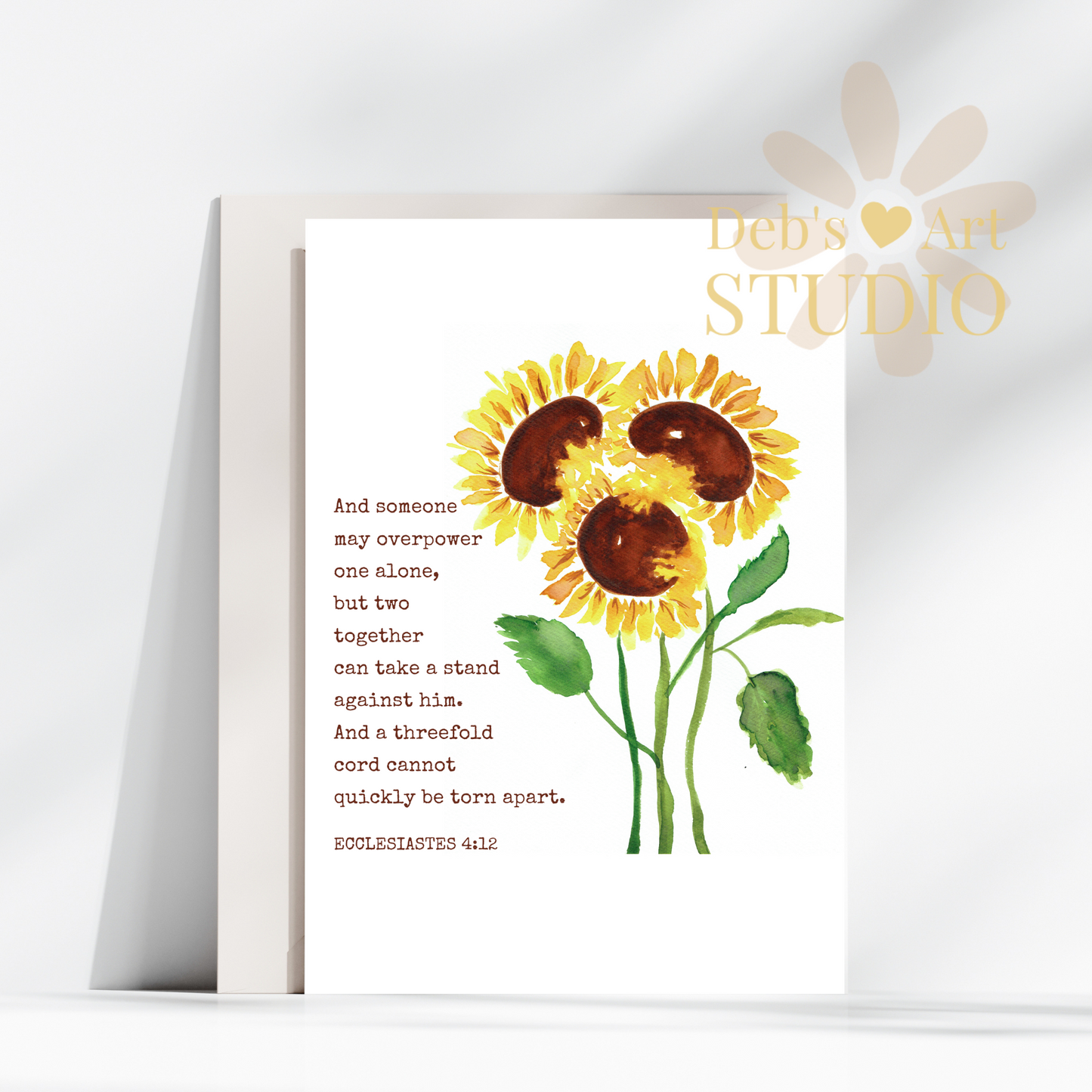 Wedding Card | Ecclesiastes 4:12 | 5x7 Wedding Card | JW Anniversary