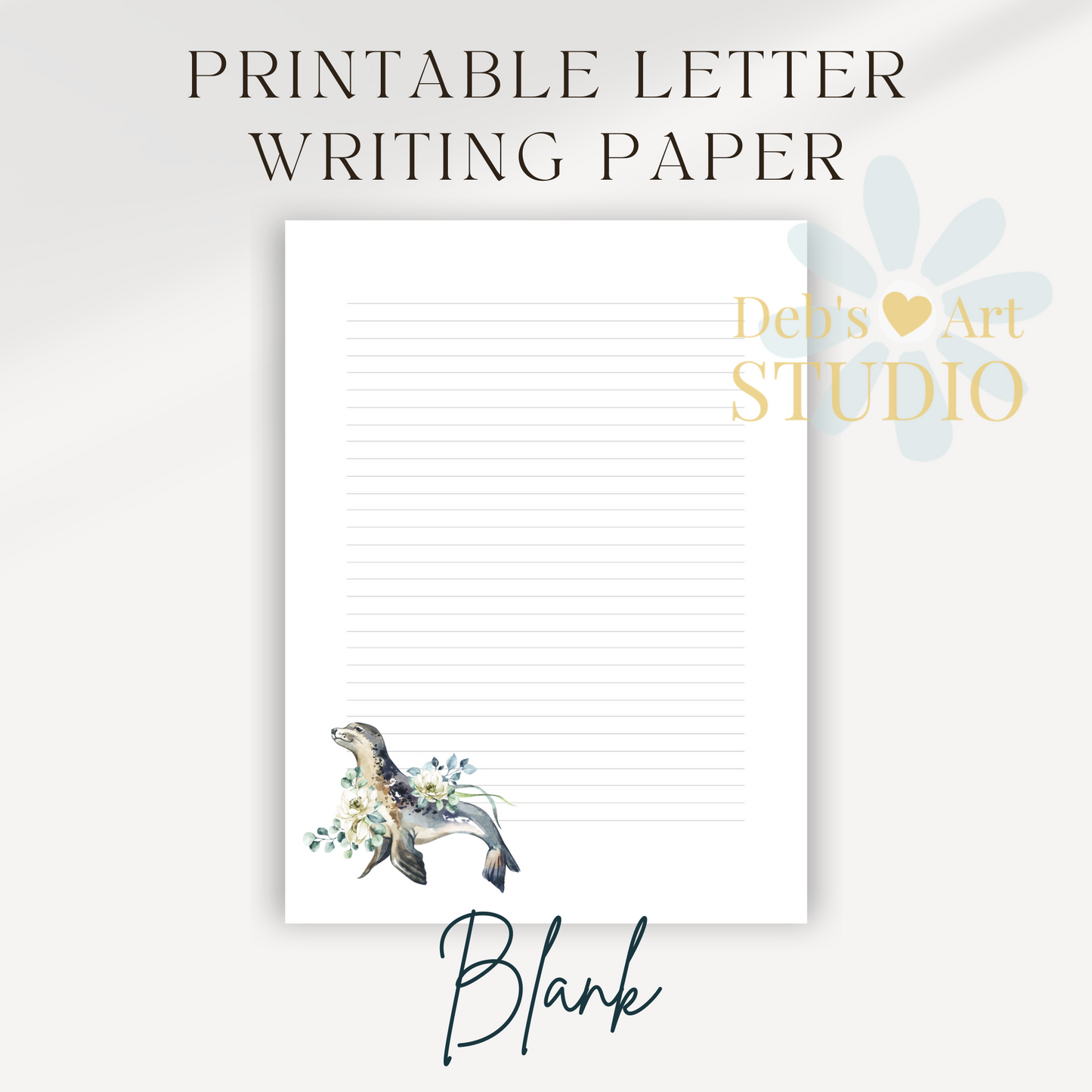 Letter Writing Paper | JW Printable | Letterheads | Ocean Fauna