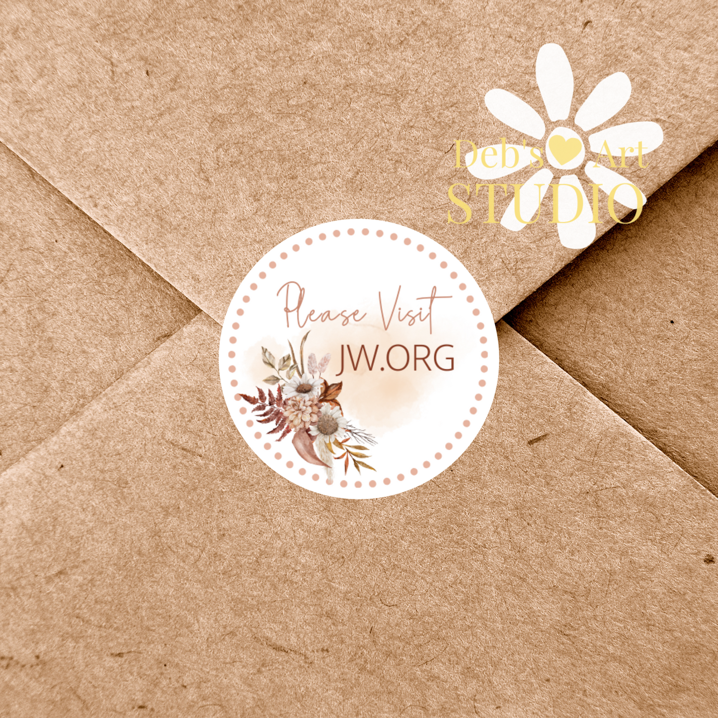 Visit jw.org, JW Envelope Stickers, Memorial Invite, Autumn Boho