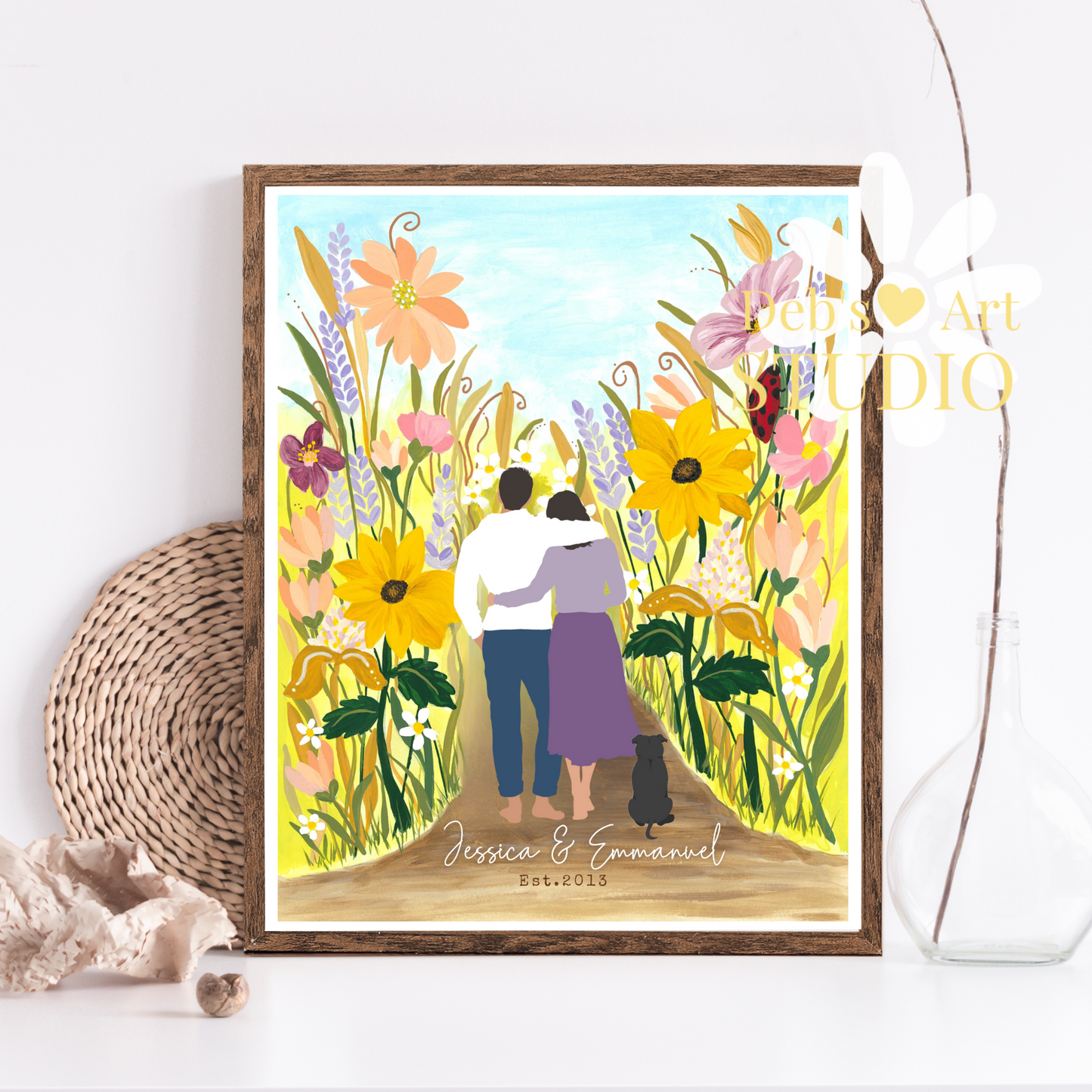 Custom Portrait | Couples Custom Print | JW Anniversary Gift | Wedding