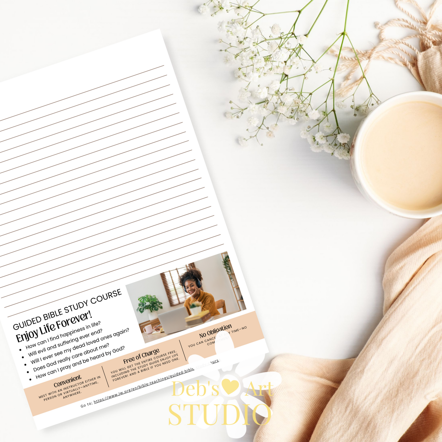 Guided Bible Study Offer, Enjoy Life Forever! JW Letter Writing Paper | Printable Letterhead