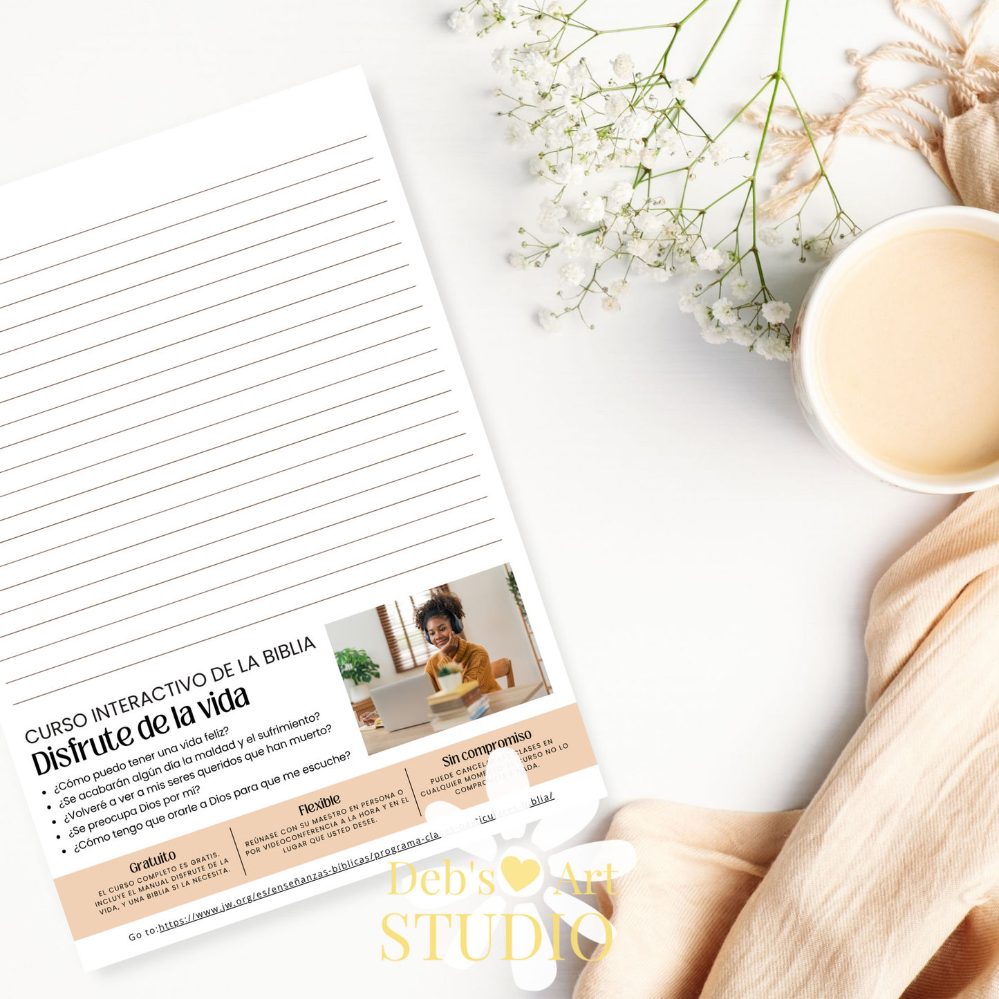 Guided Bible Study Offer, Enjoy Life Forever! Spanish JW Letterhead