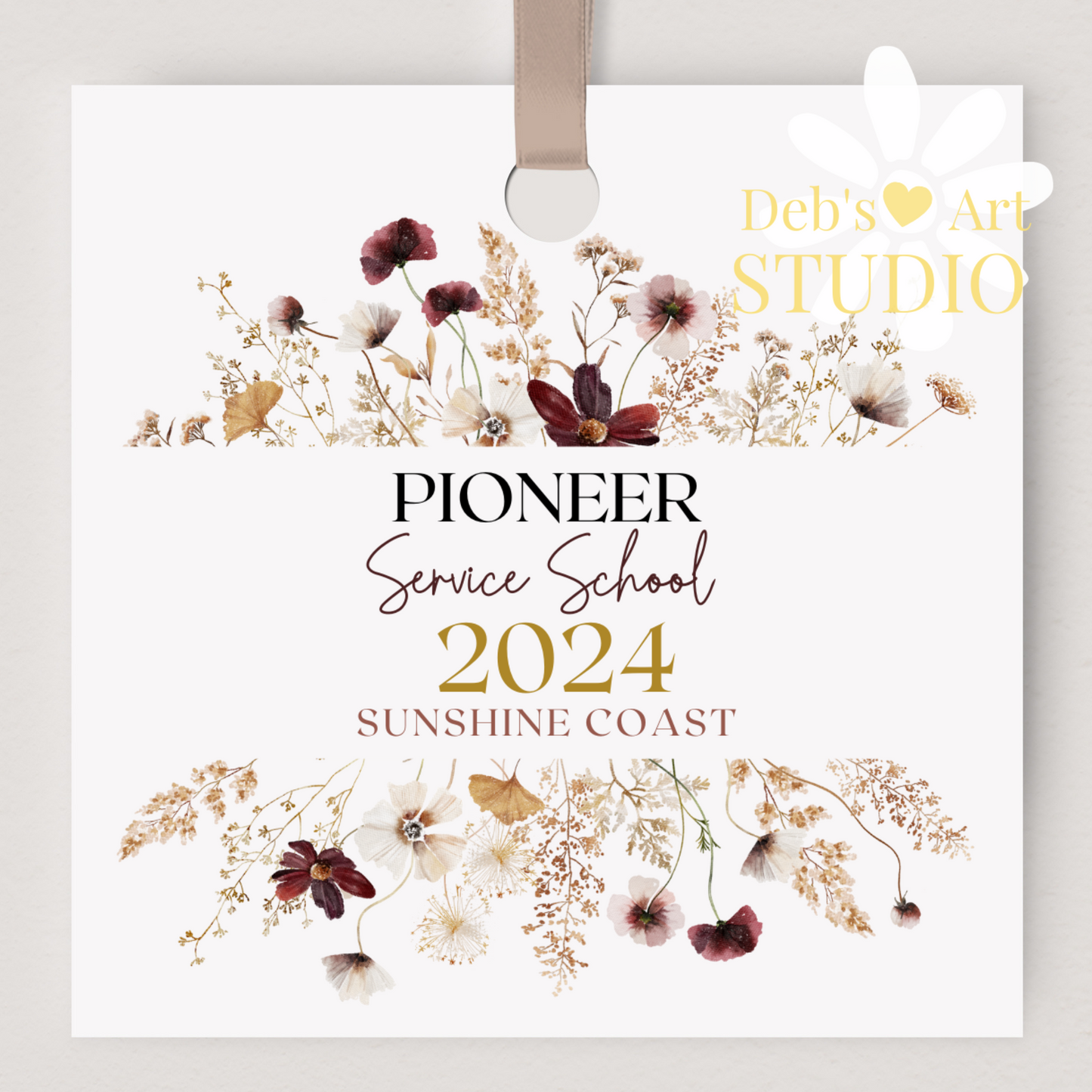 Pioneer School Mug Design - Editable | JW Pioneer Gifts | Boho Flowers