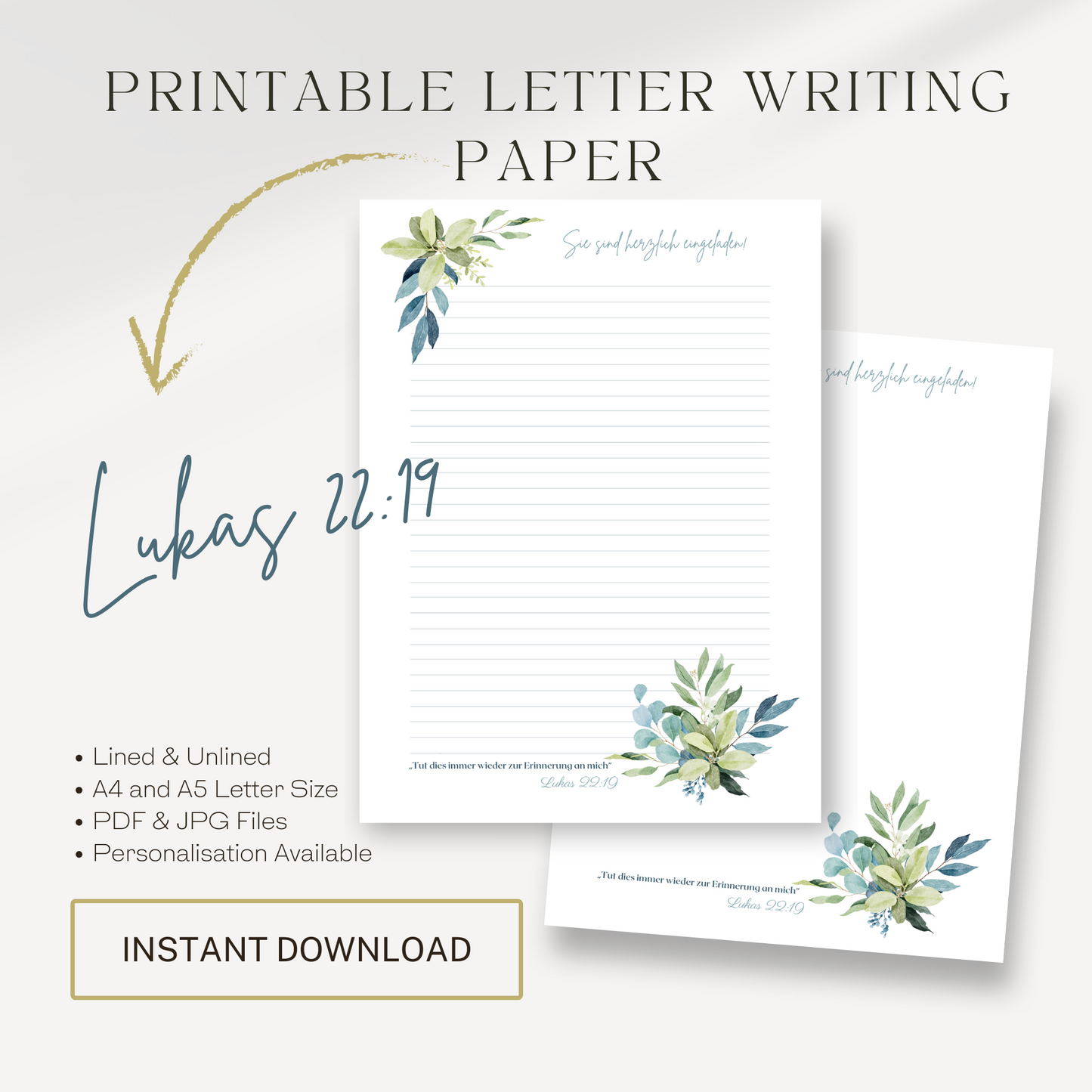 Memorial | Luke 22:19 | German, JW Letter Writing | Eucalyptus Leaves