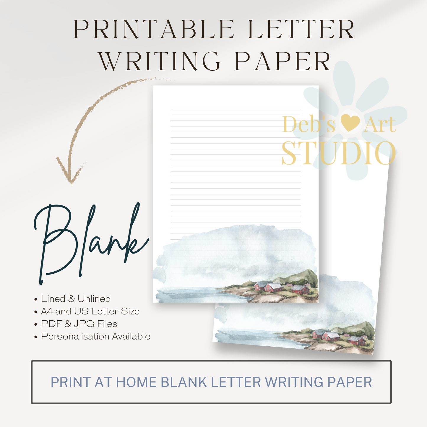 Letter Writing Paper | JW Printable | Letterheads | Lighthouse Oceans