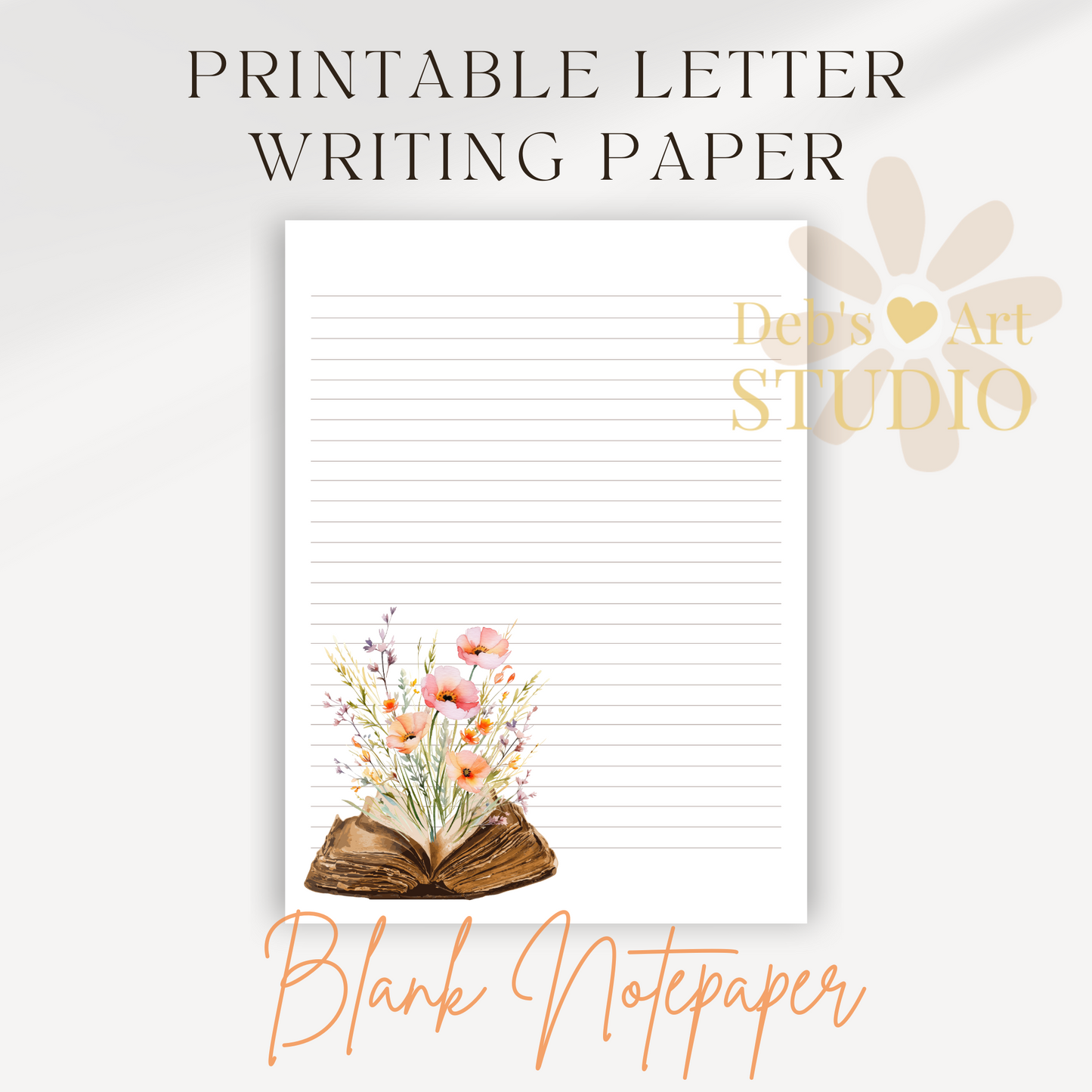 Letter Writing Paper | JW Printable | Bible & Peach Flowers