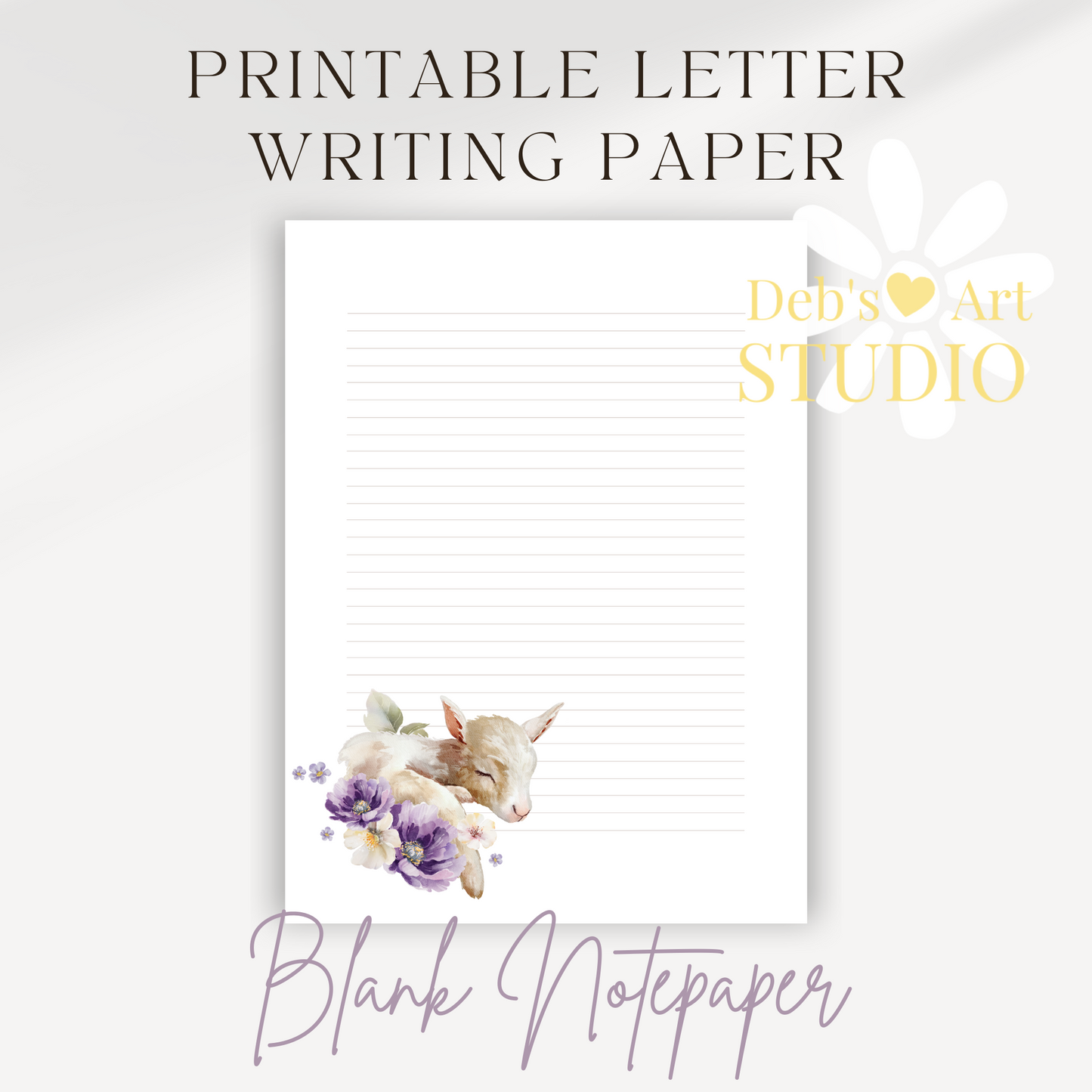 JW Letter Writing Paper | JW Printable | Notepaper | Baby Animals