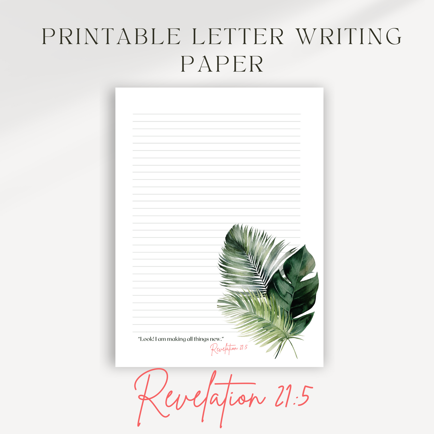 Revelation 21:5, JW Letter Writing Paper | Paradise Forest