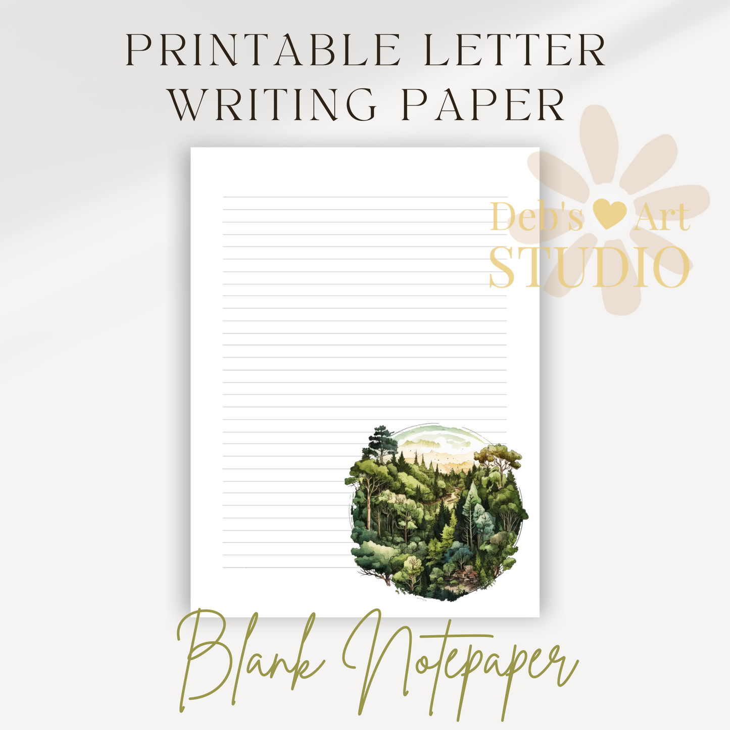 Letter Writing Paper | JW Printable | Letterheads | Forest Birds