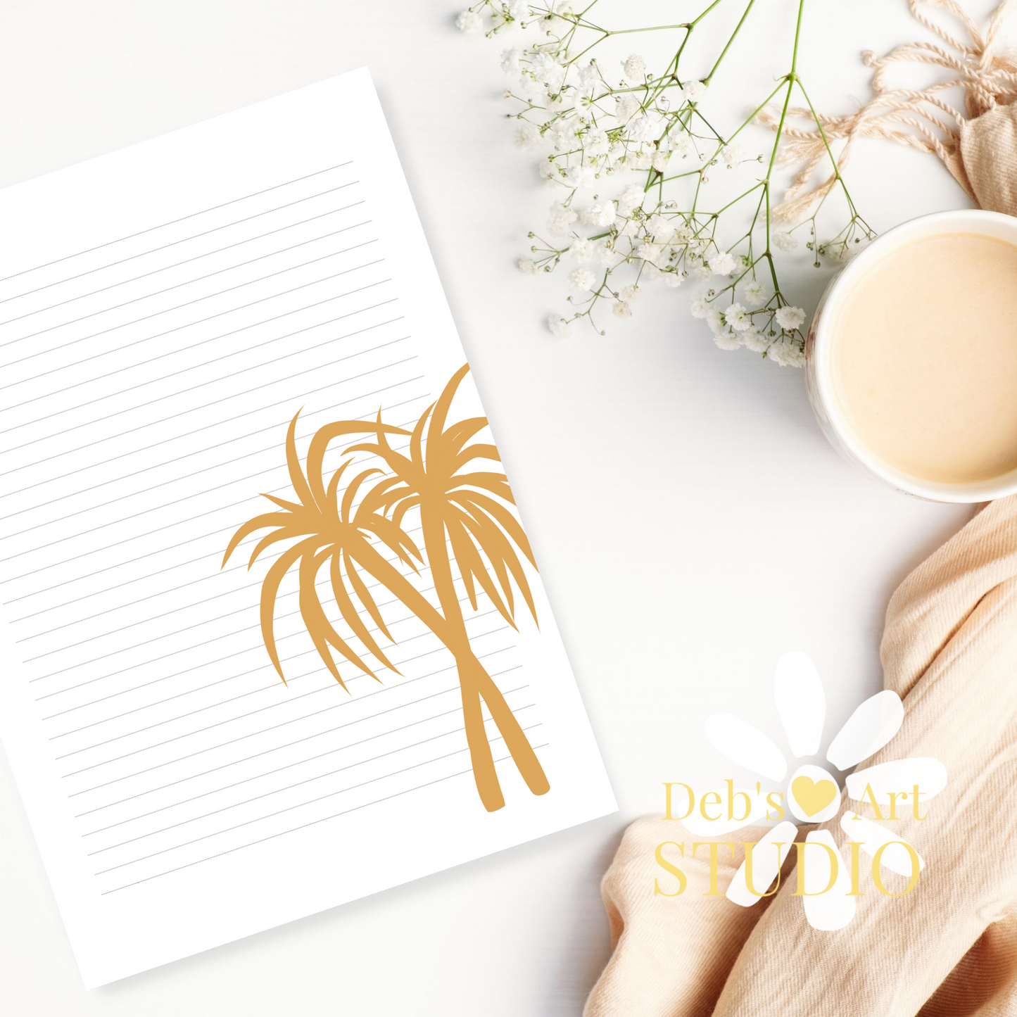 JW Letter Writing Paper | JW Printable | Letterheads | Palm Trees