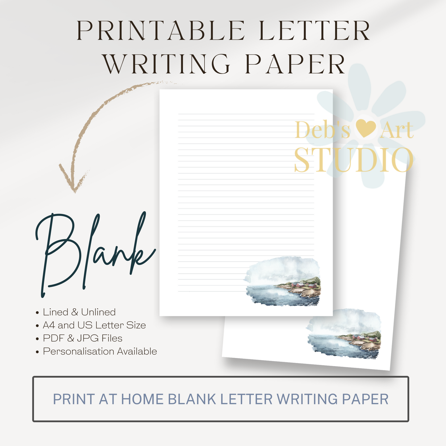 Letter Writing Paper | JW Printable | Letterheads | Lighthouse Oceans