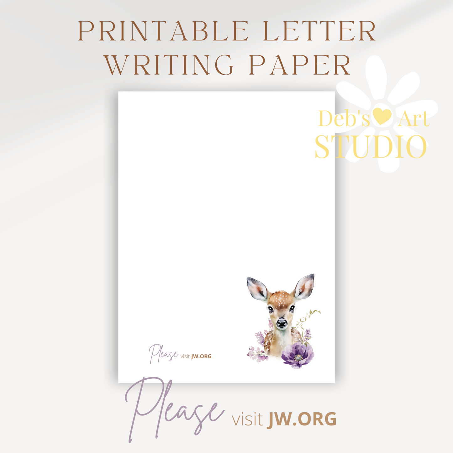 Visit jw.org, JW Letter Writing Paper | JW Printable | Furry Friends