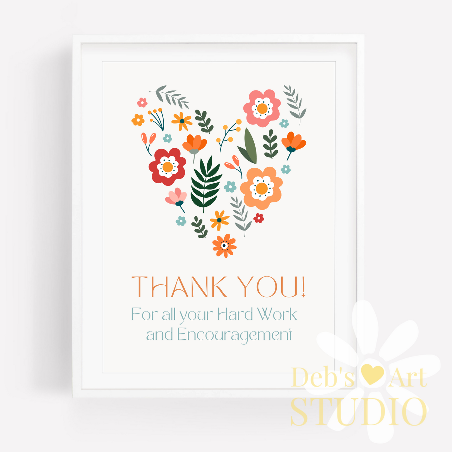 Thank you, Card | 1 Thessalonians 5:11 | Bright Flowers | Printable