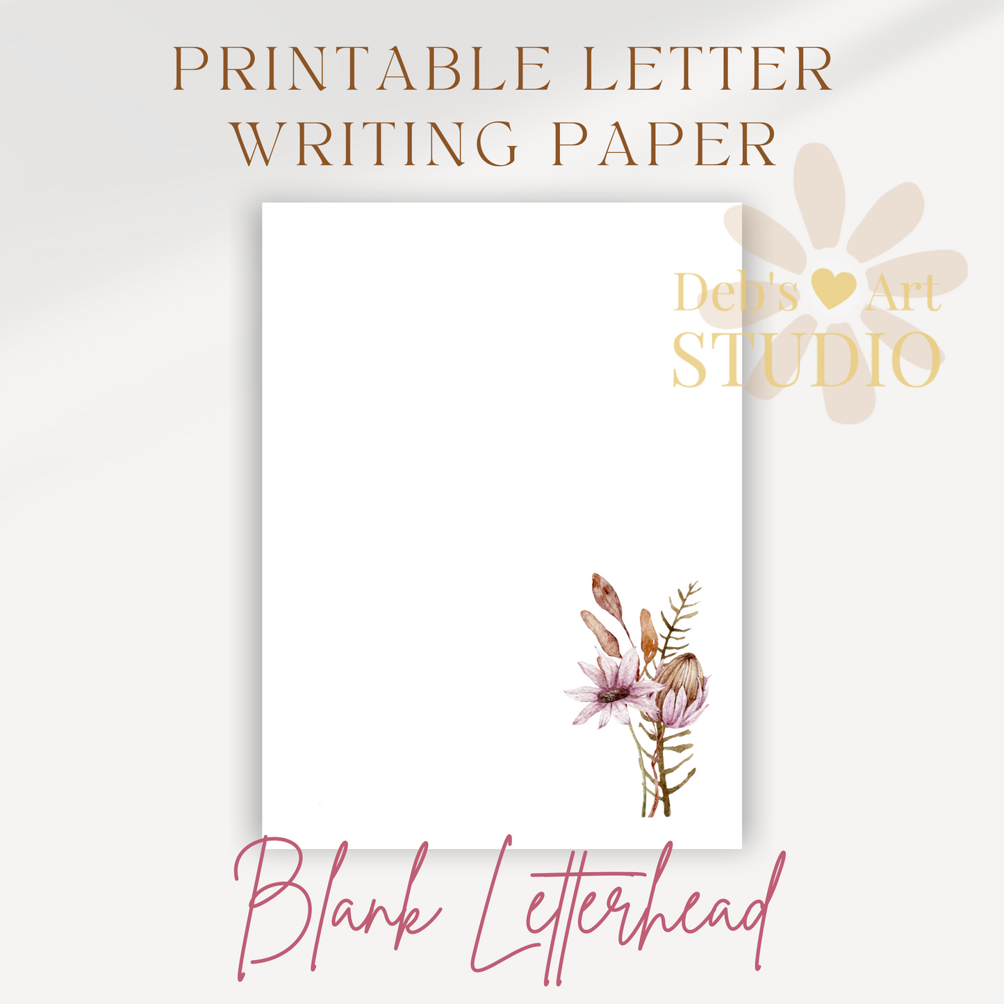 Revelation 21:3,4, JW Letter Writing Paper | Botanical Print