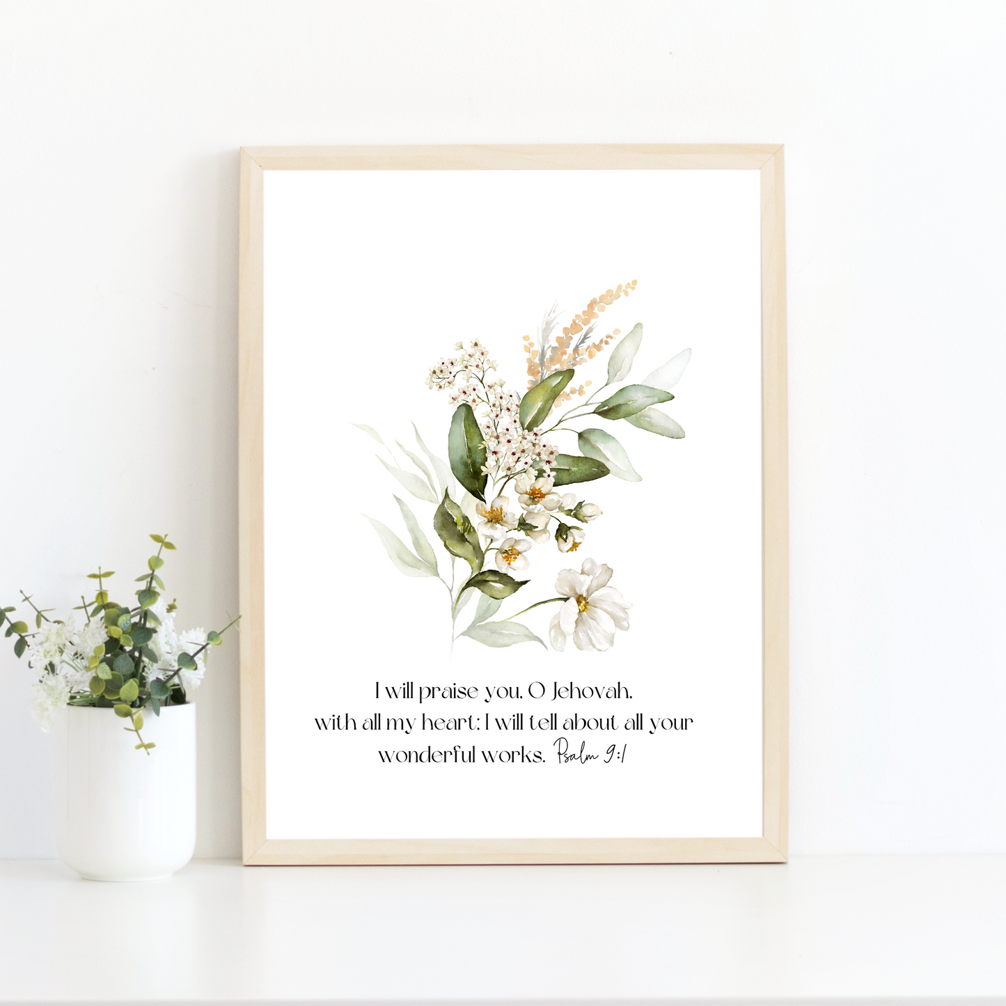 Custom Bible Verse Wall Art | Botanical Wall Art | Set of 3 Prints