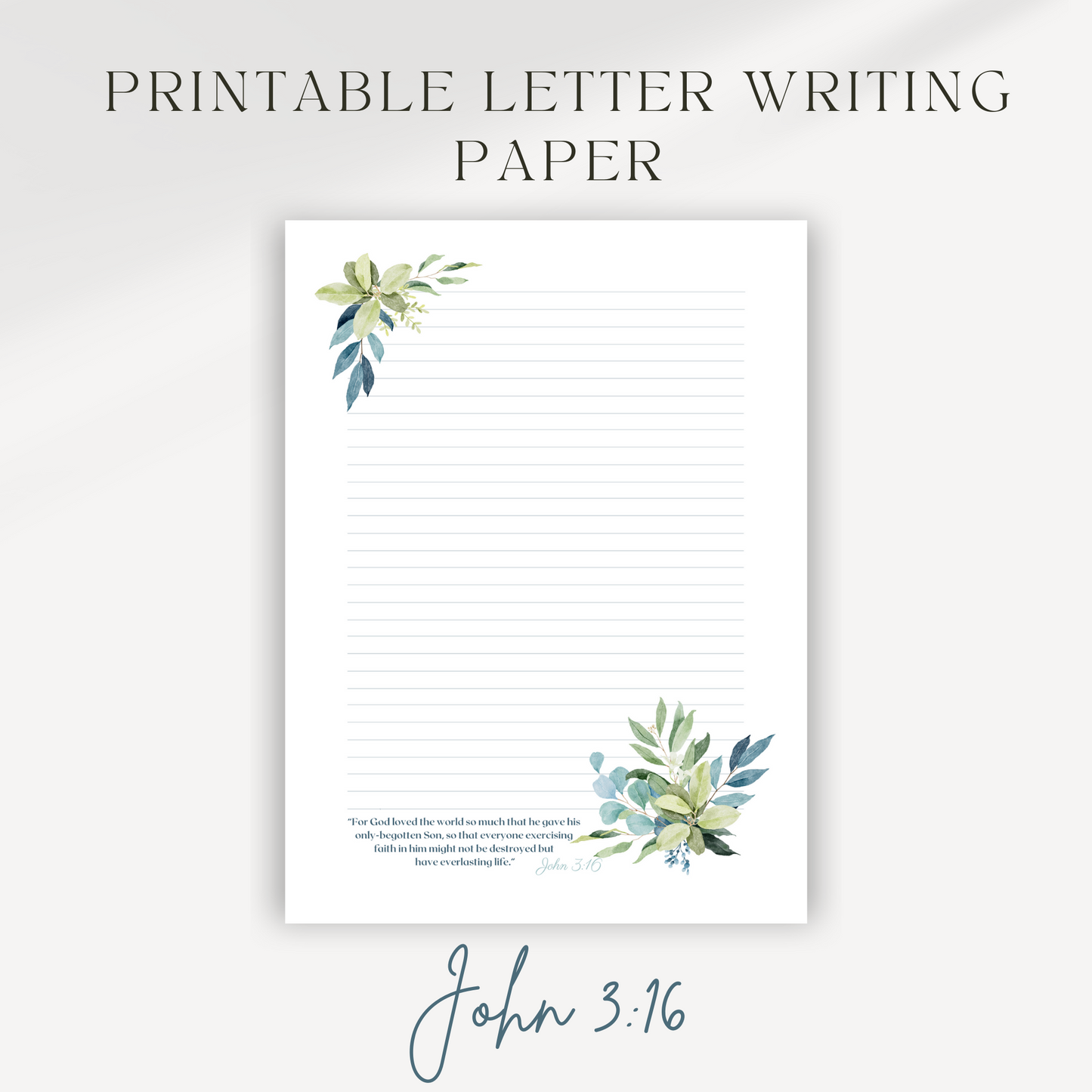 John 3:16 | God loved the world, JW Letter Writing | Eucalyptus Leaves