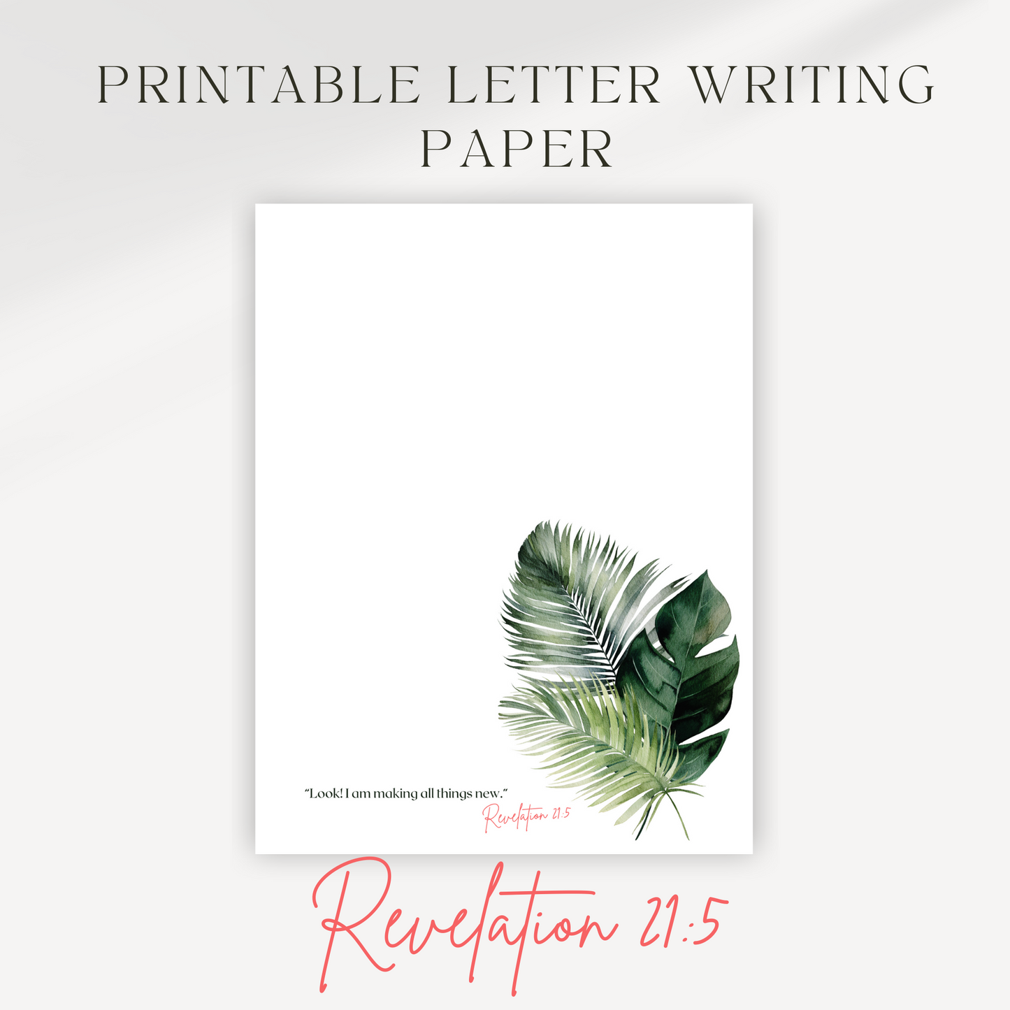 Revelation 21:5, JW Letter Writing Paper | Paradise Forest