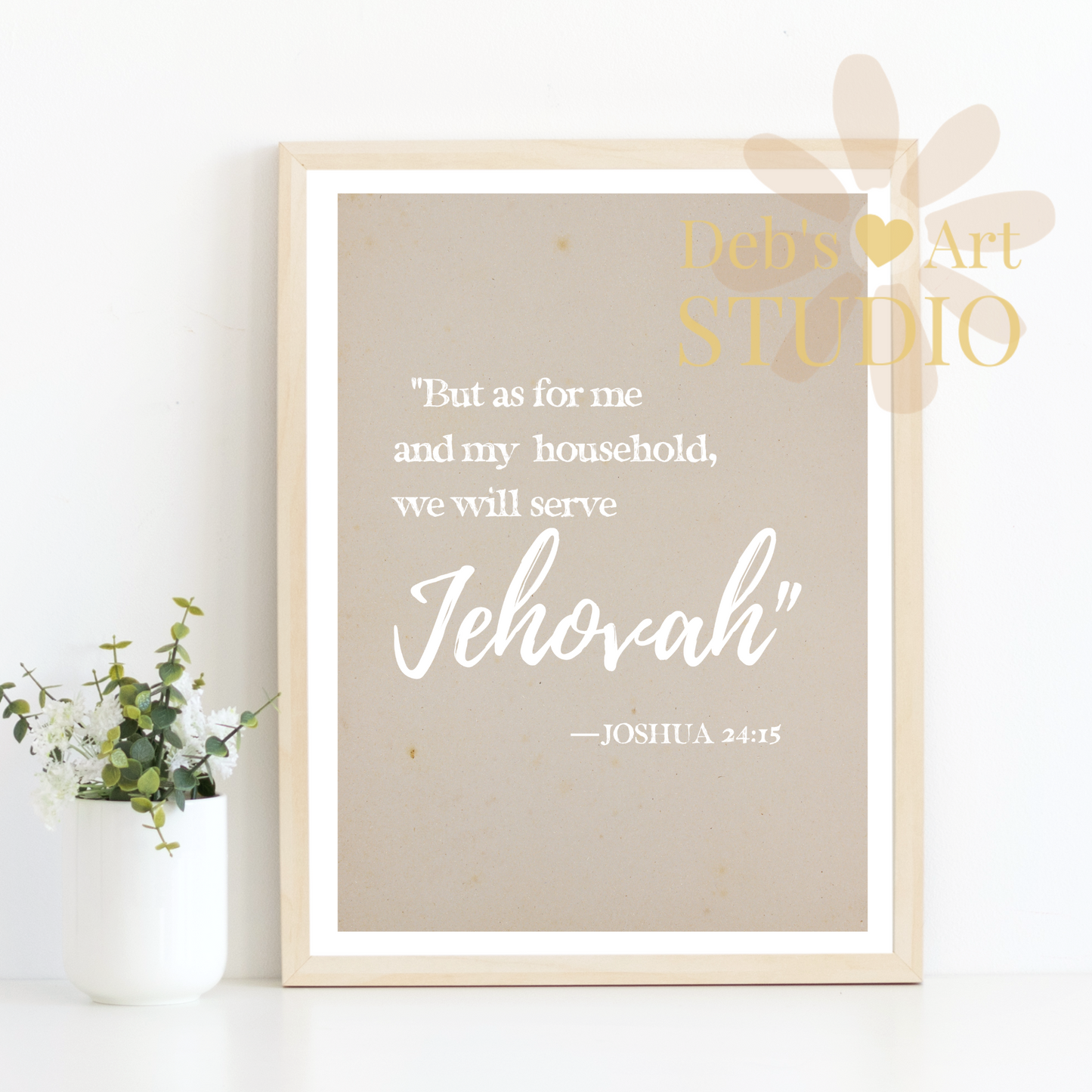 Bible Verse Wall Art | Joshua 24:15 | As for me and my household...