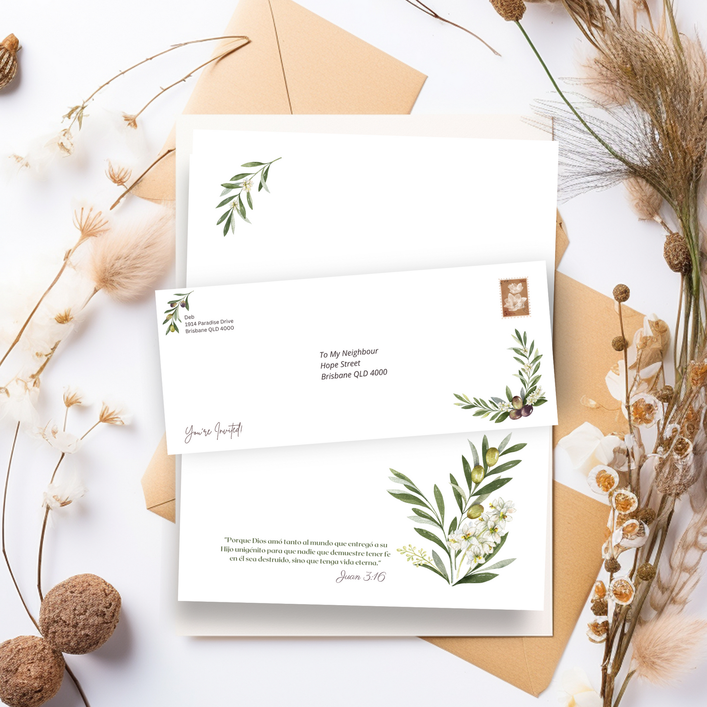 Visit jw.org, JW Envelopes | Memorial | Letter Writing | Olive Branch