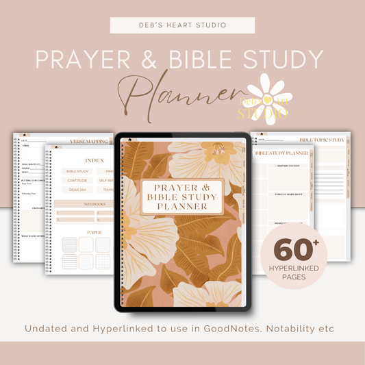 JW Bible Study & Prayer Journal | JW Digital Planner | Boho Blooms