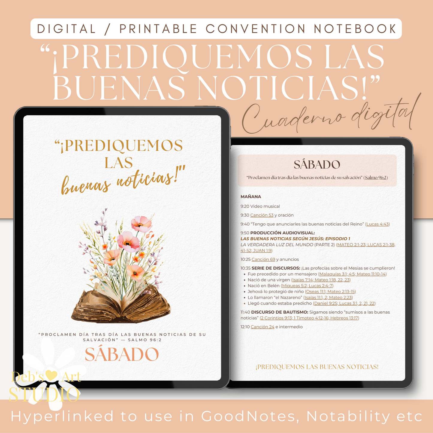 2024 Spanish JW Convention Notebook | Declare the Good News | Peach