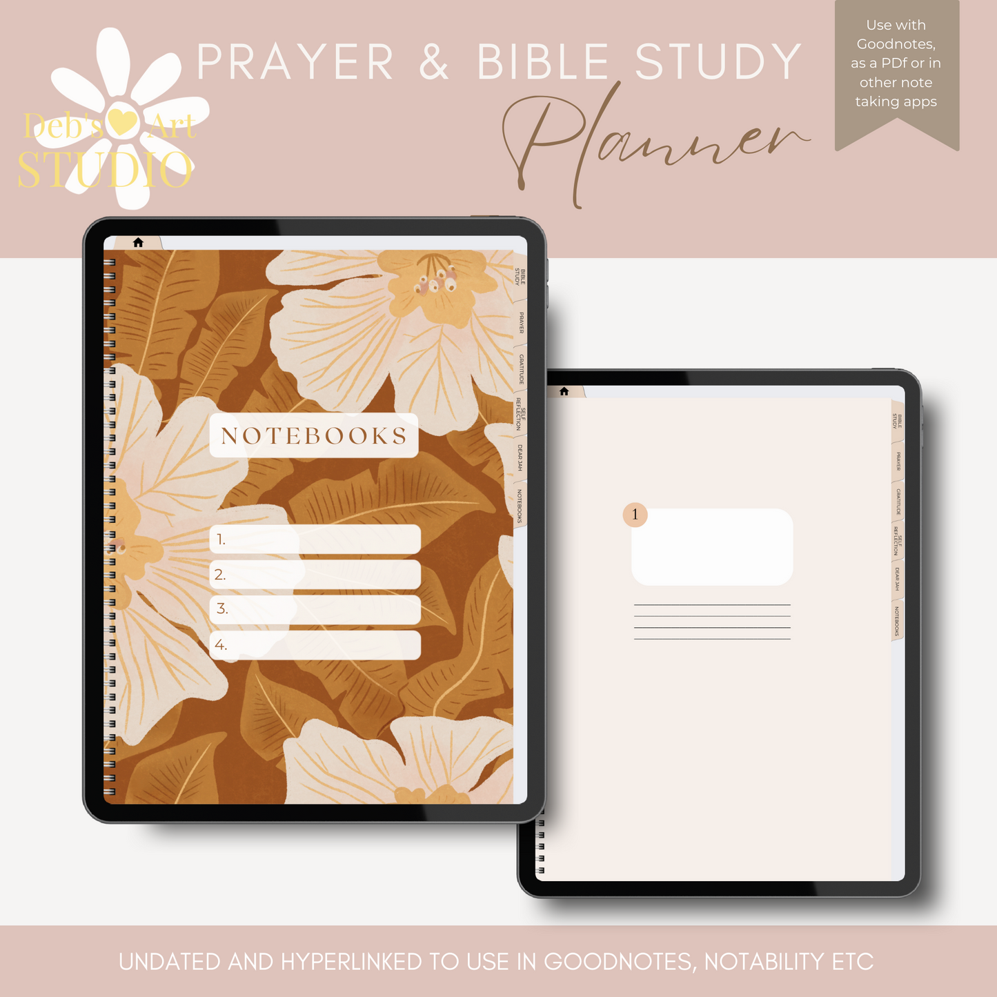 JW Bible Study & Prayer Journal | JW Digital Planner | Boho Blooms