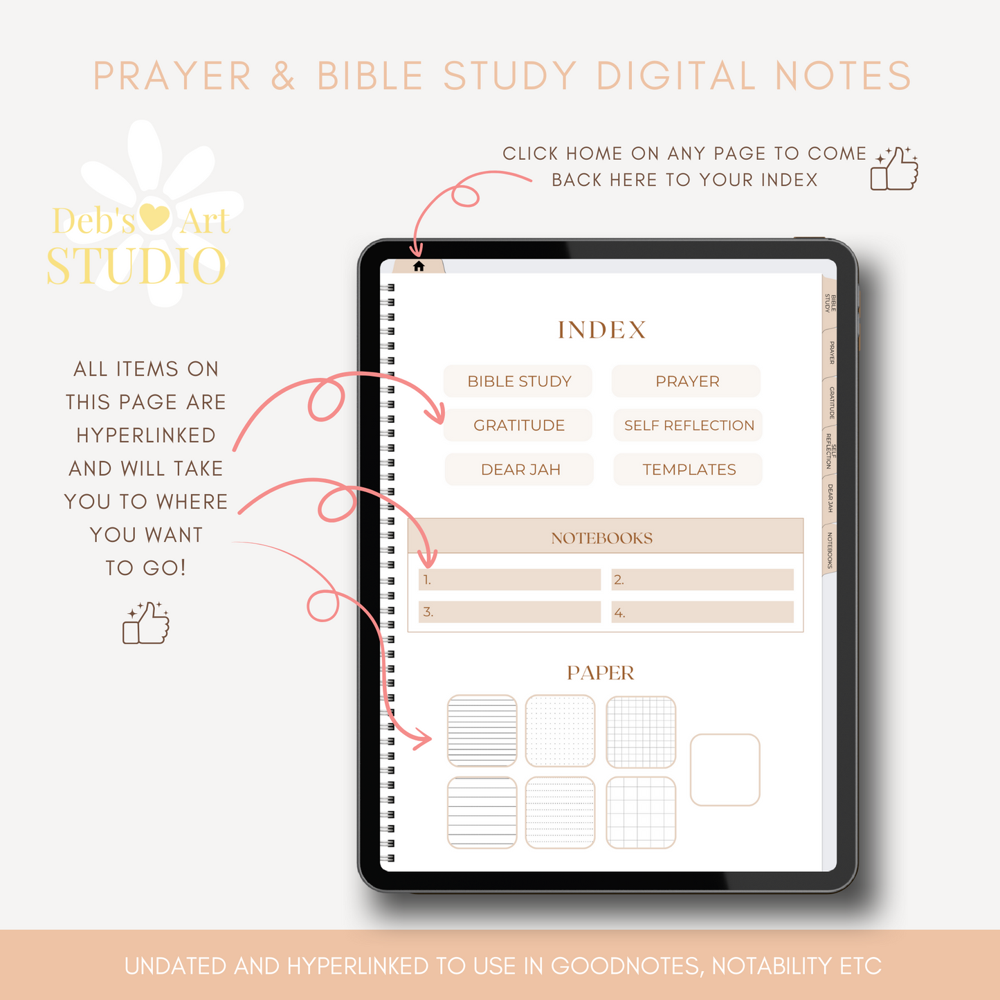 JW Bible Study & Prayer Journal | JW Digital Planner | Boho Blooms