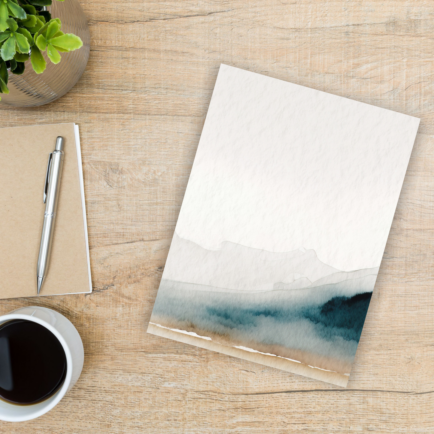 Letter Writing Paper | JW Printable | Letterheads | Watercolour Beach